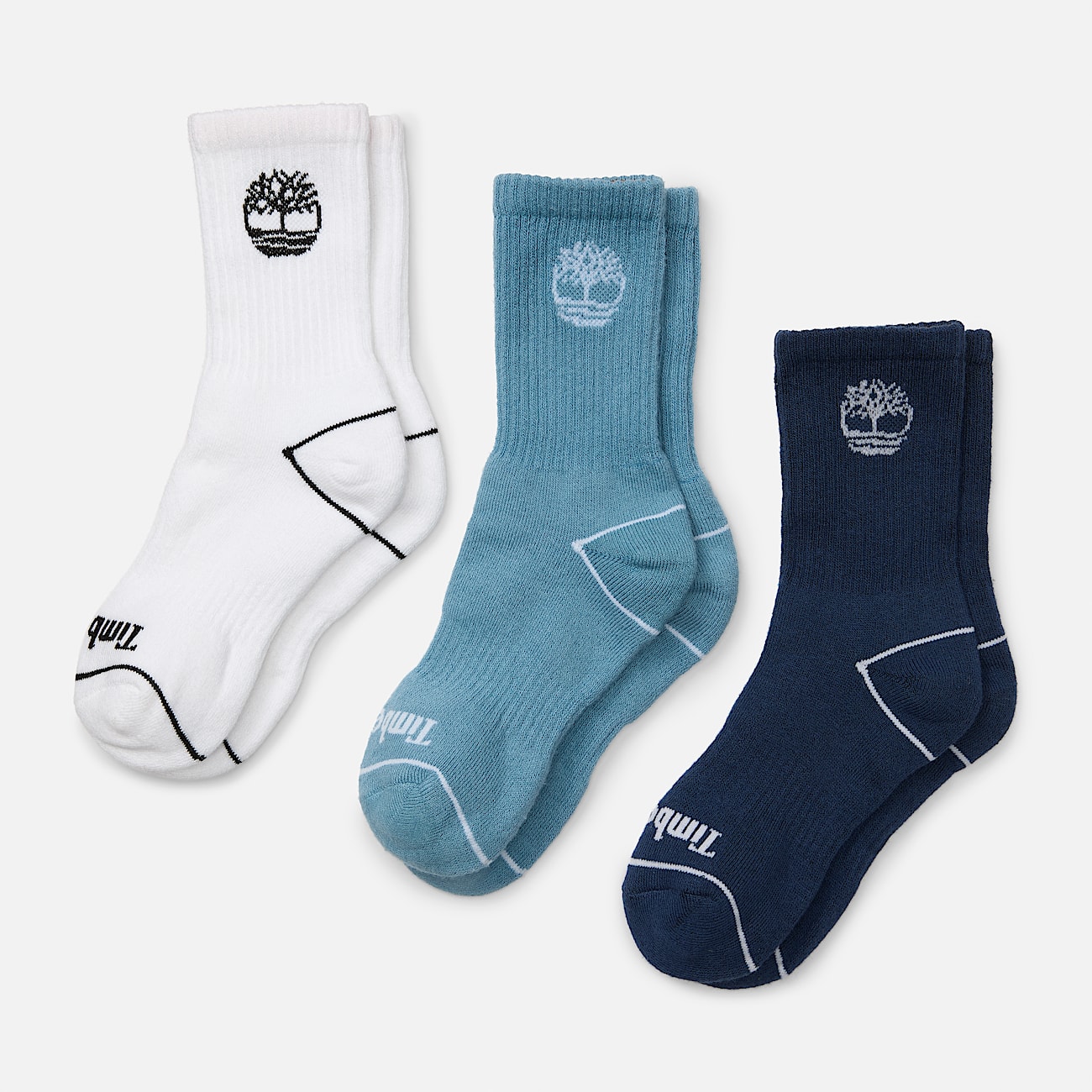 Kids Bowden 3Pack Crew Sock in Blue TBL Blue HERO
