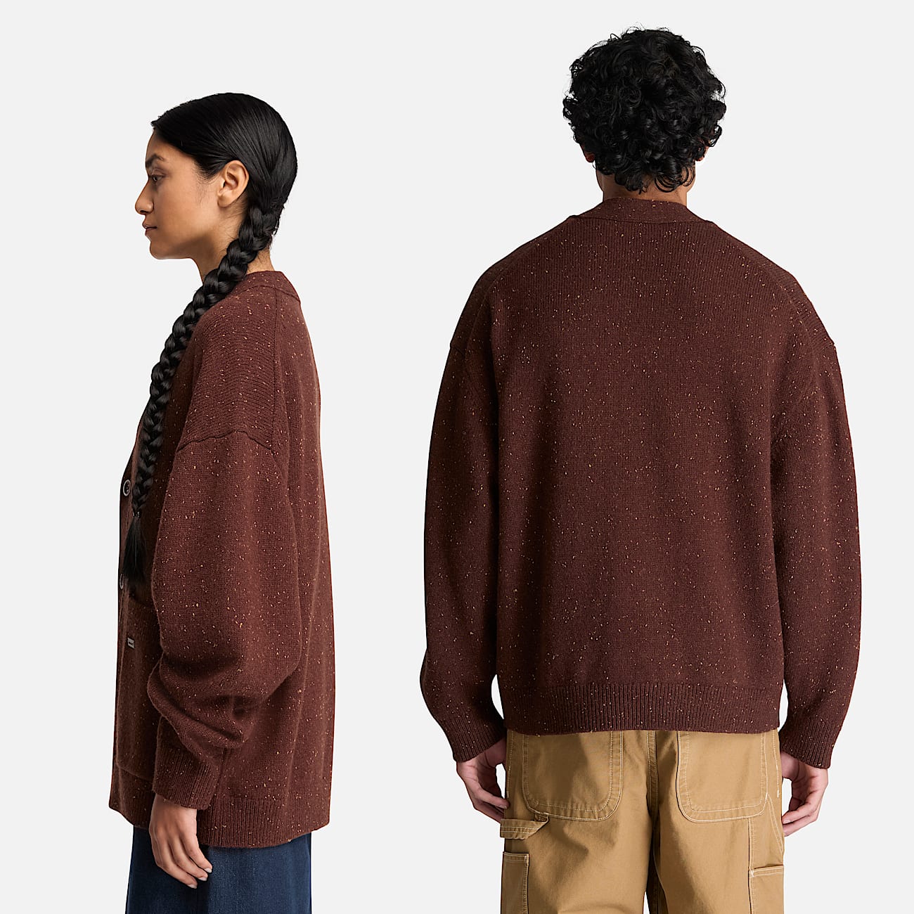 Phillips Brook Wool Cardigan for Men in Dark Brown TBL Brown ALT1