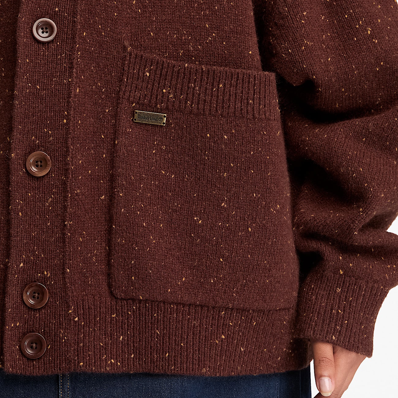 Phillips Brook Wool Cardigan for Men in Dark Brown TBL Brown ALT4