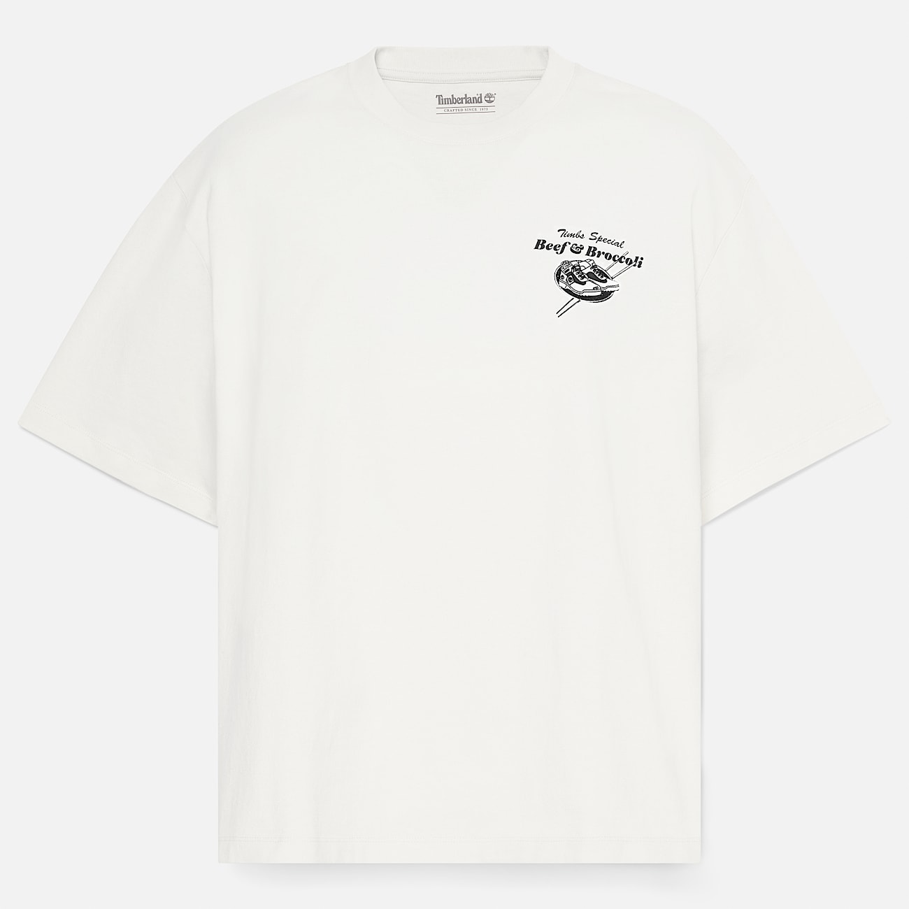 TShirt mit RindfleischundBrokkoliGrafik fr Herren in Wei TBL Wei HERO