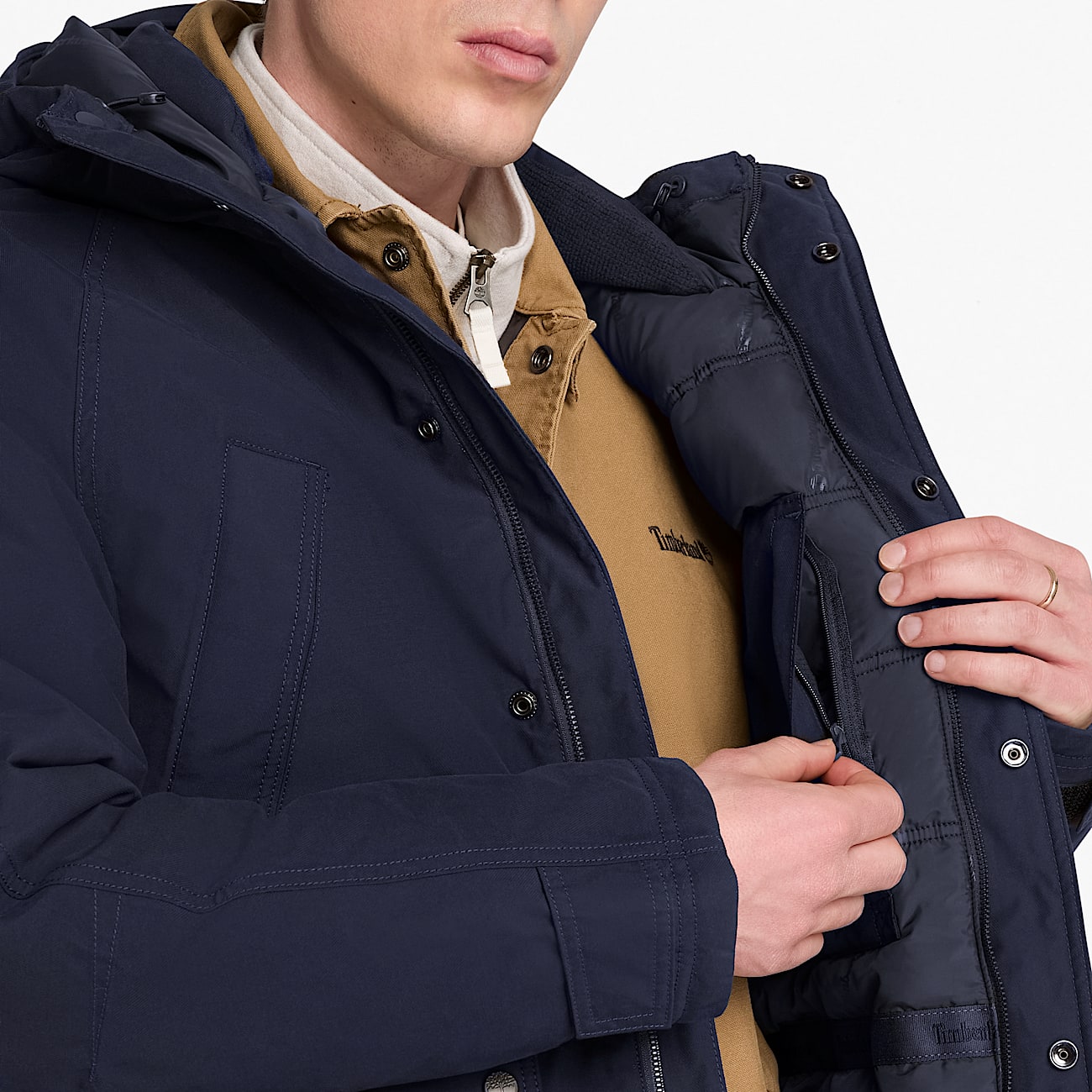 Waterproof Parka for Men in Dark Blue TBL Blue ALT3