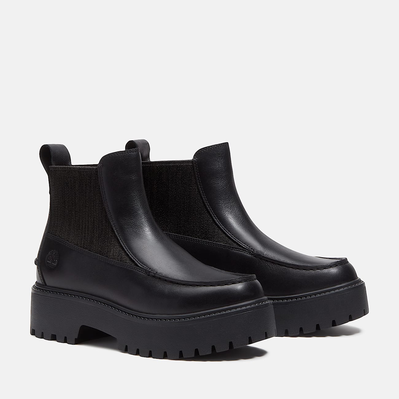 Stone Street Chelsea Boot mit Plateausohle fr Damen in Schwarz TBL Schwarz ALT4