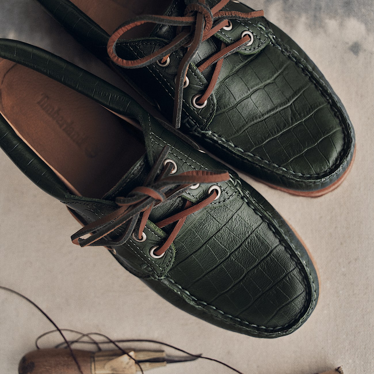 Timberland Authentic 3Eye Boat Shoe for Women in Dark Green TBL Green MKTG1