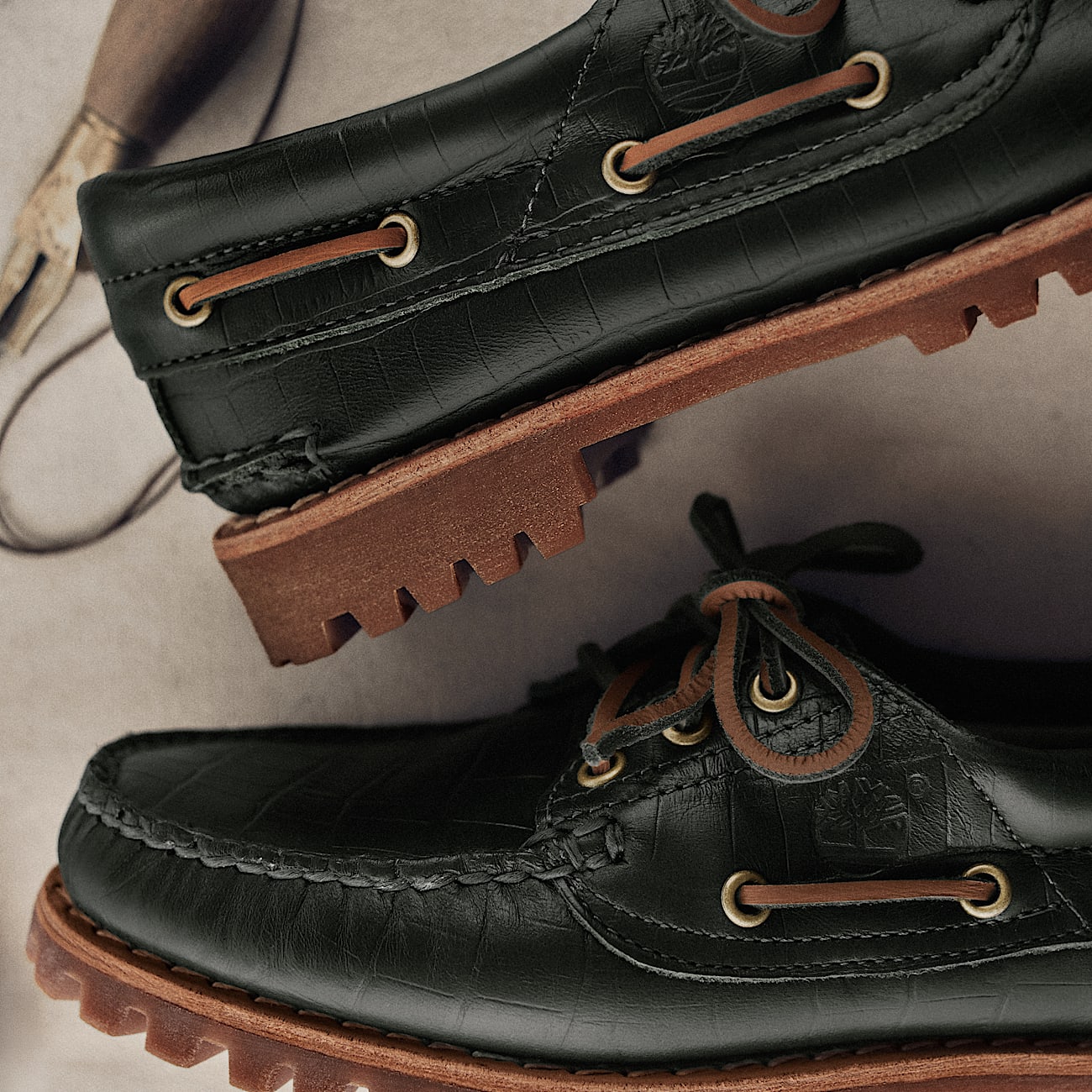 Timberland Authentic 3Eye Boat Shoe for Women in Dark Green TBL Green MKTG2