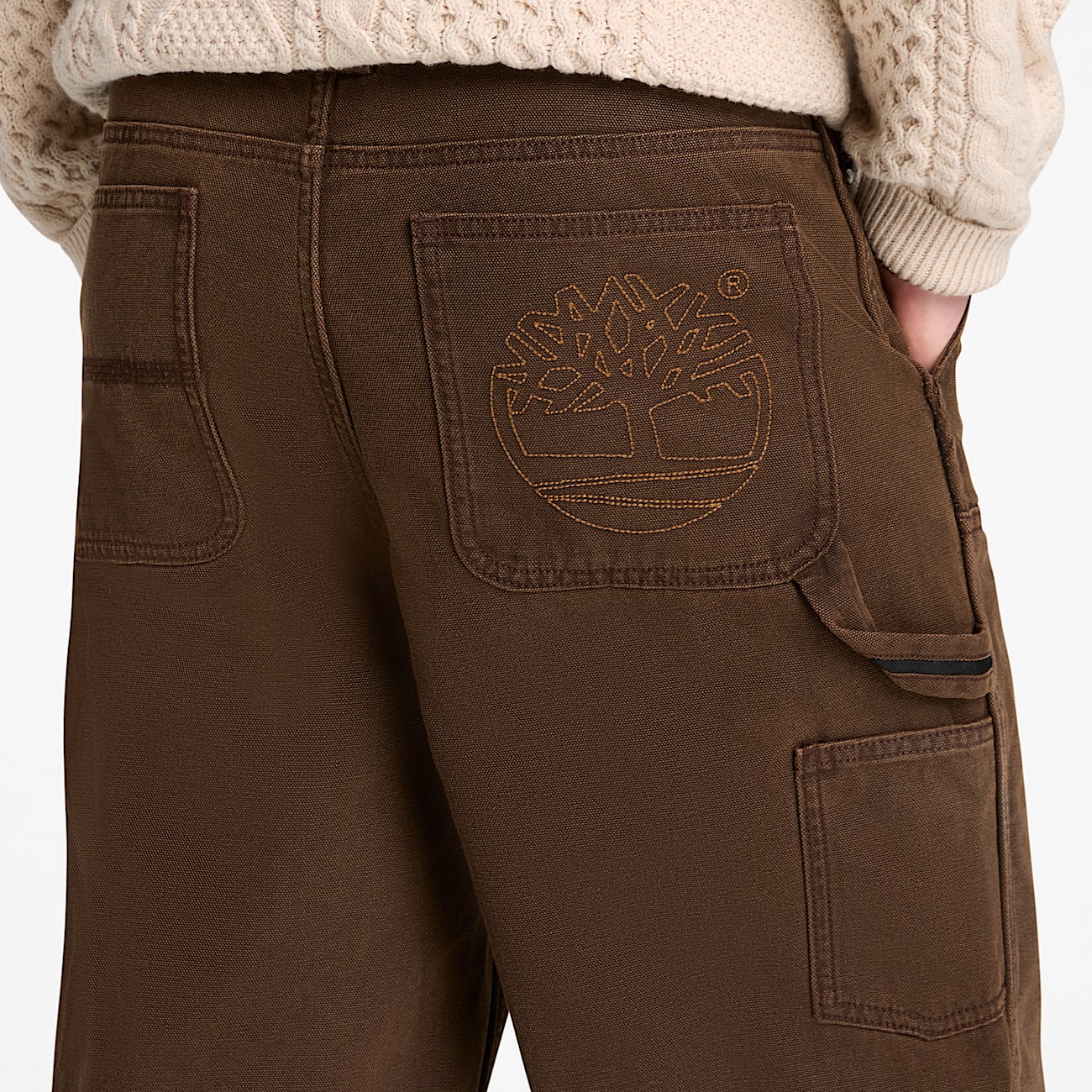 Rindge Double Knee Canvas Carpenter Trouser for Men in Dark Brown TBL Brown ALT3