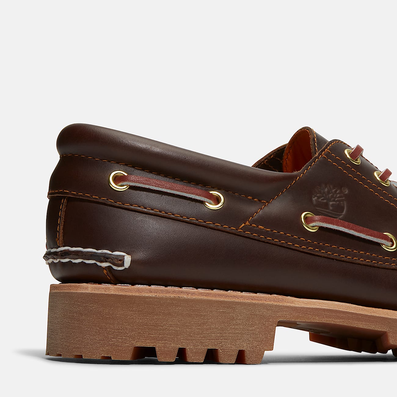 Timberland® Authentic 3-Eye Lug Handsewn Boat Shoe for Men in Brown - 10