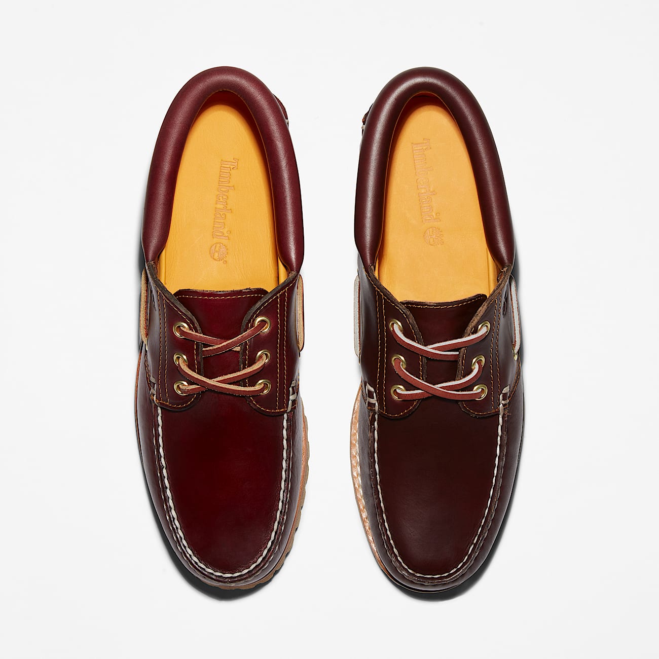 Handgenähter Timberland® Authentic 3-Eye Lug Bootsschuh für Herren in Burgunderrot - 5