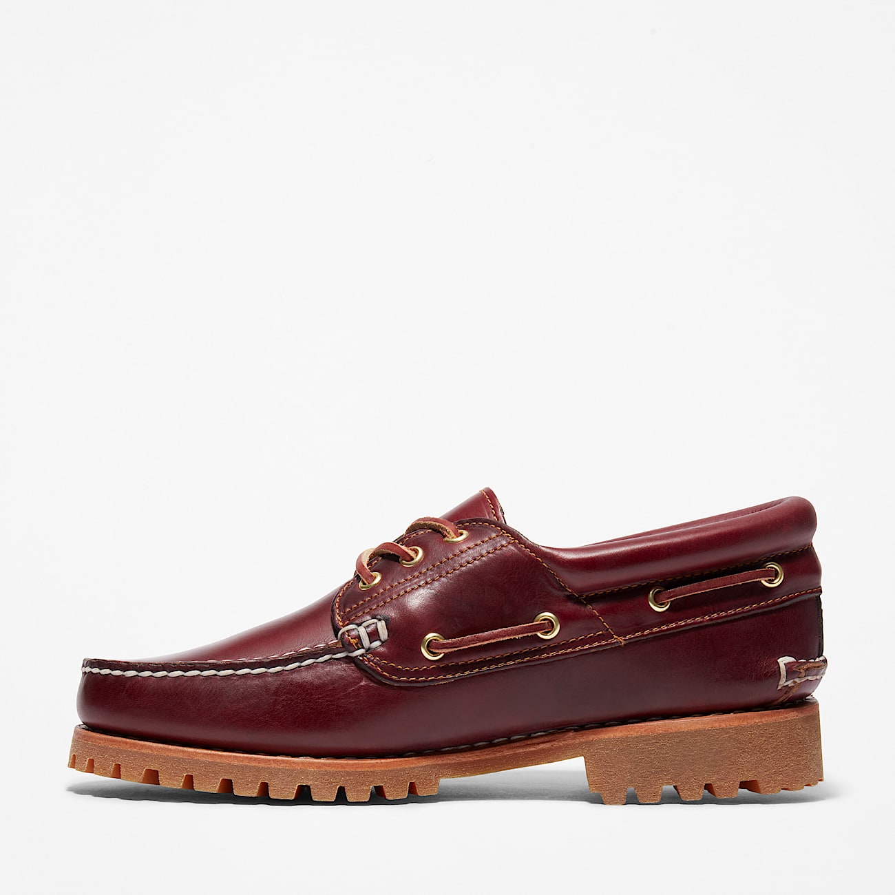 Handgenähter Timberland® Authentic 3-Eye Lug Bootsschuh für Herren in Burgunderrot - 9