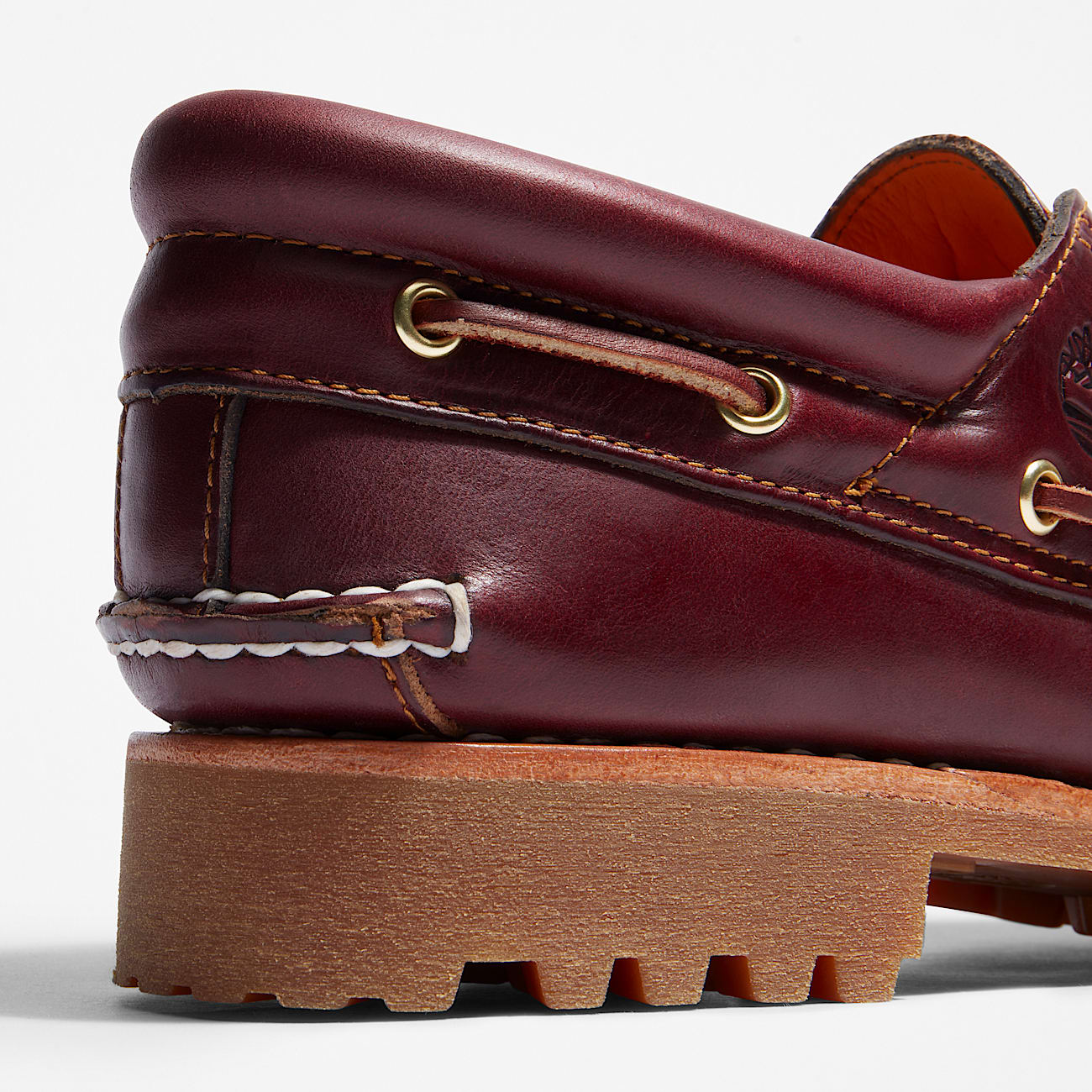 Handgenähter Timberland® Authentic 3-Eye Lug Bootsschuh für Herren in Burgunderrot - 10