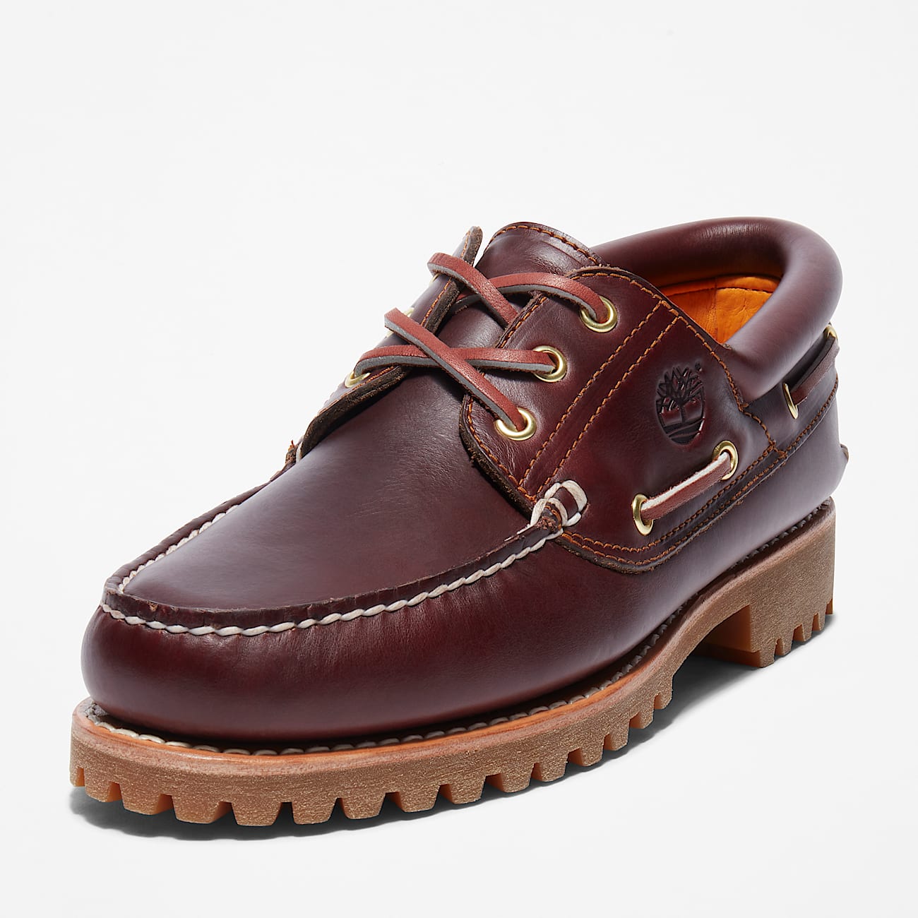 Handgenähter Timberland® Authentic 3-Eye Lug Bootsschuh für Herren in Burgunderrot - 12