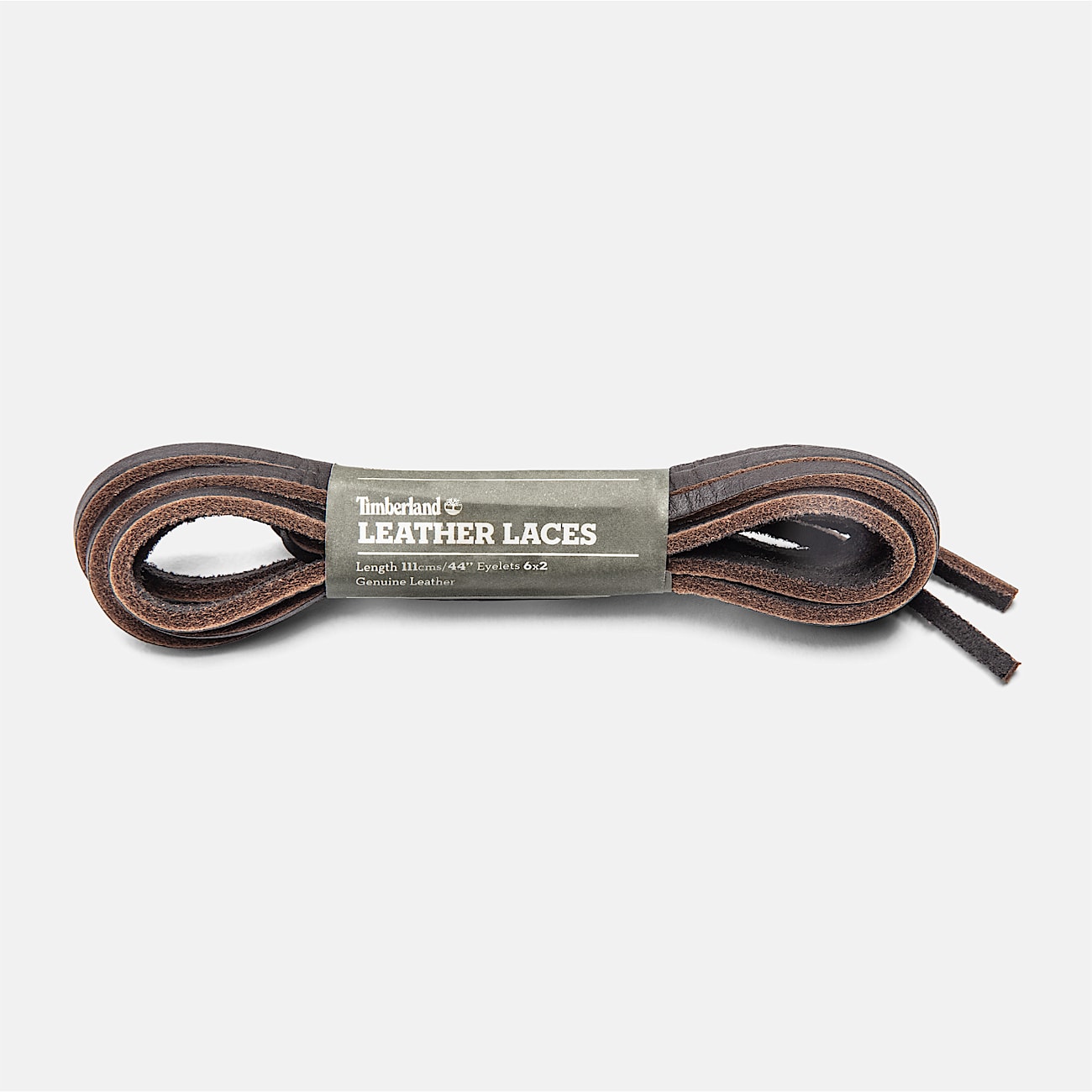 Lacets de rechange plats en cuir brut 112 cm (44 pouces) en marron