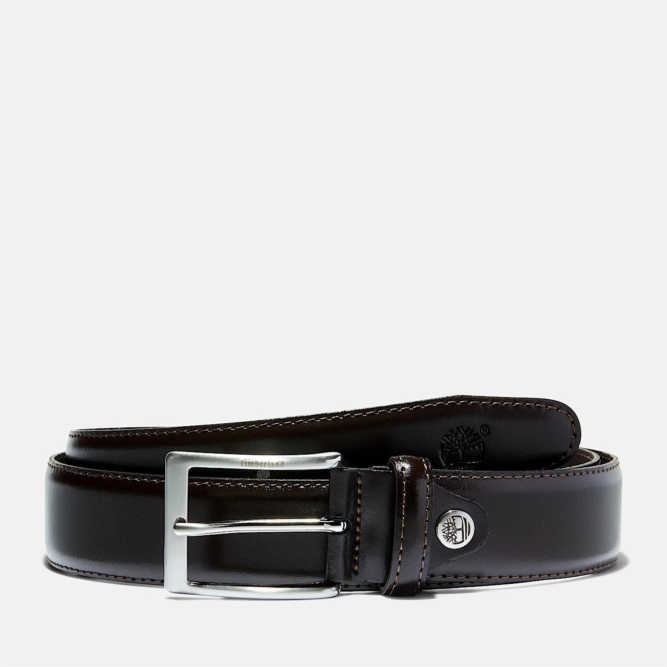 35mm Classic Adjustable Leather Belt for Men in Dark Brown
