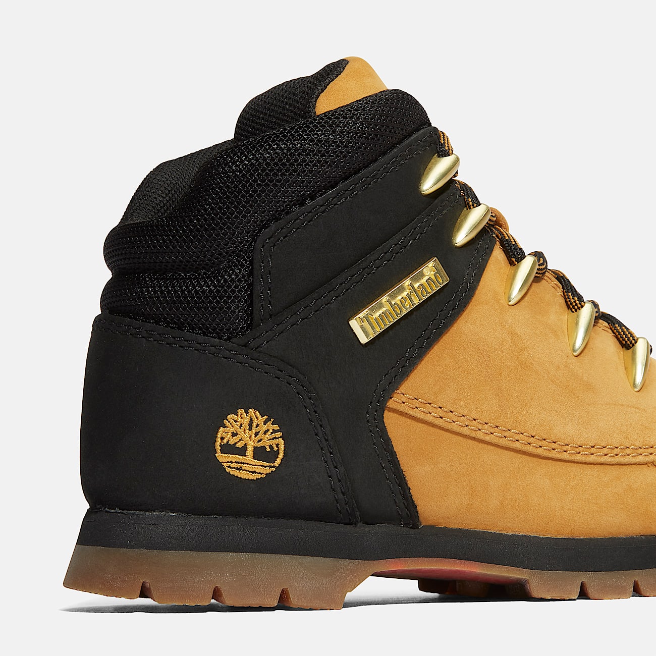Euro Sprint Mid Lace-Up Boot for Youth in Black & Yellow - 7