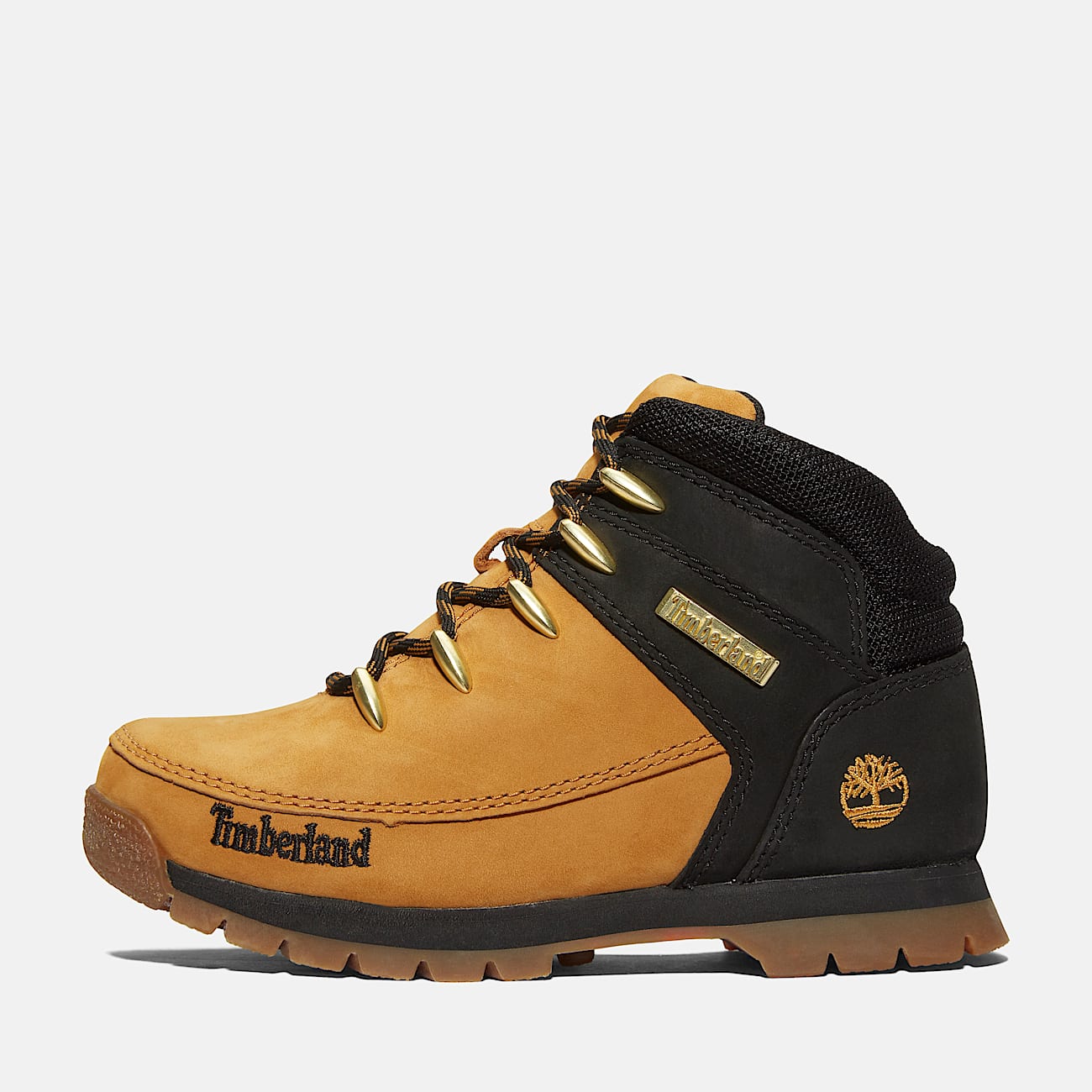 Euro Sprint Mid Lace-Up Boot for Youth in Black & Yellow - 8