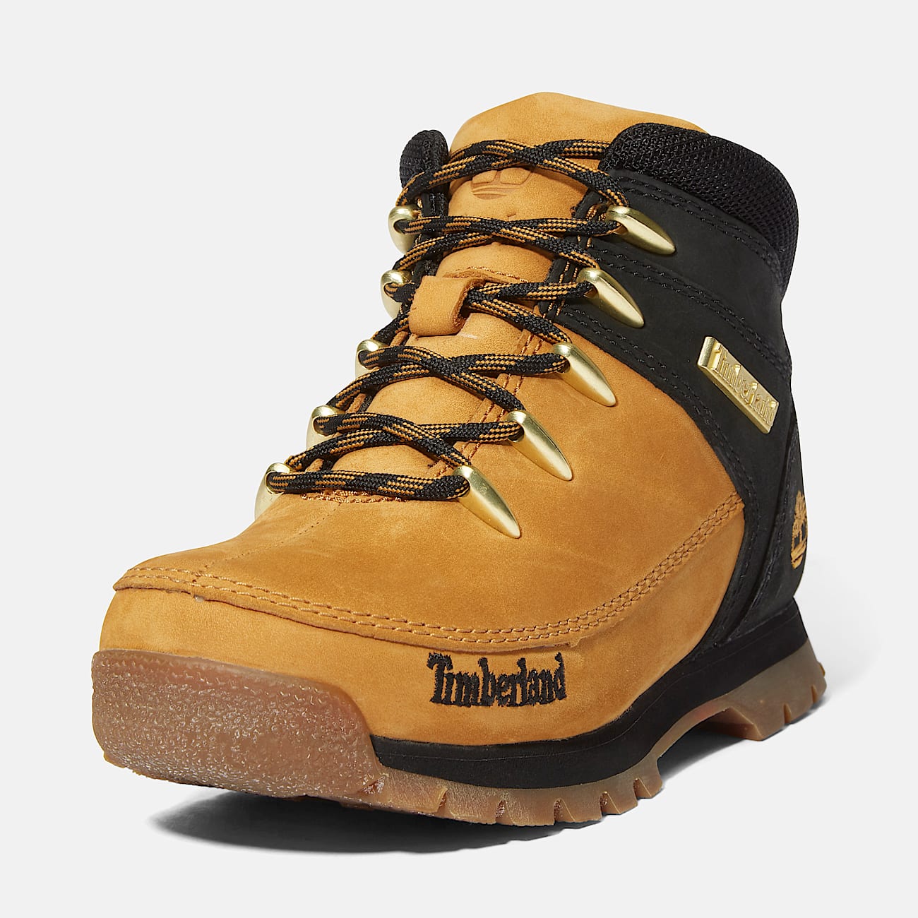 Euro Sprint Mid Lace-Up Boot for Youth in Black & Yellow - 9