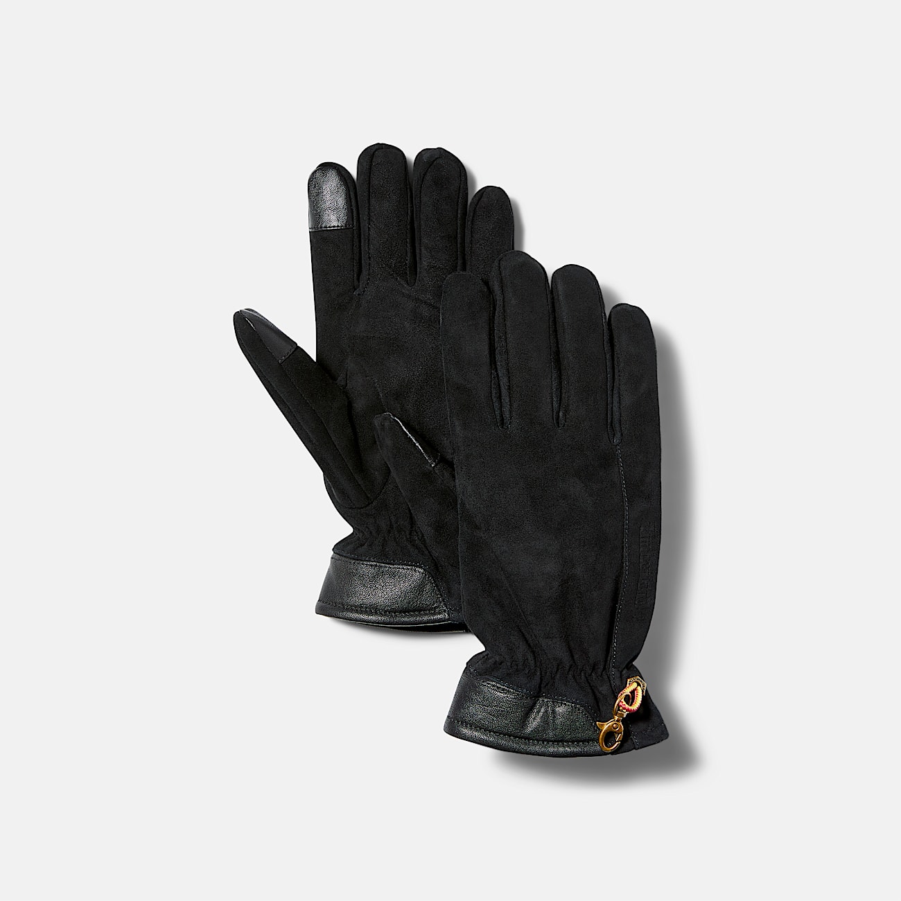 Mens black leather touchscreen gloves discount