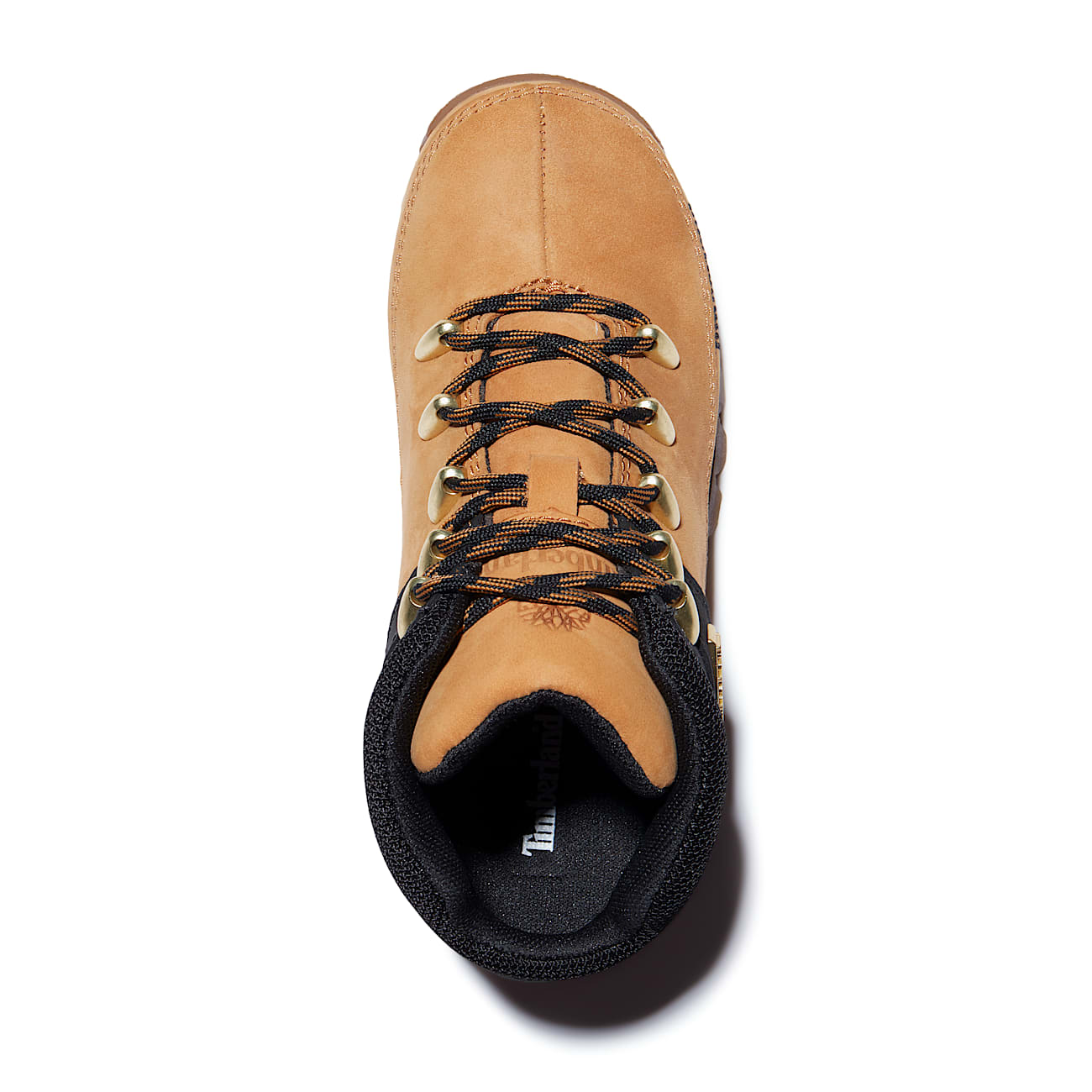Euro Sprint Mid Lace-Up Boot for Toddler in Black & Yellow - 2