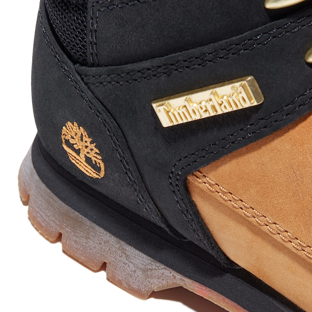Euro Sprint Mid Lace-Up Boot for Toddler in Black & Yellow - 6