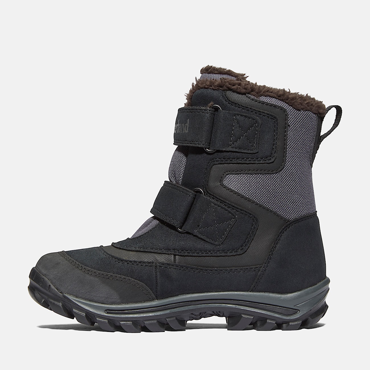 Bottine de neige mi-haute à scratch et membrane GORE-TEX Chillberg pour enfant en noir - 6