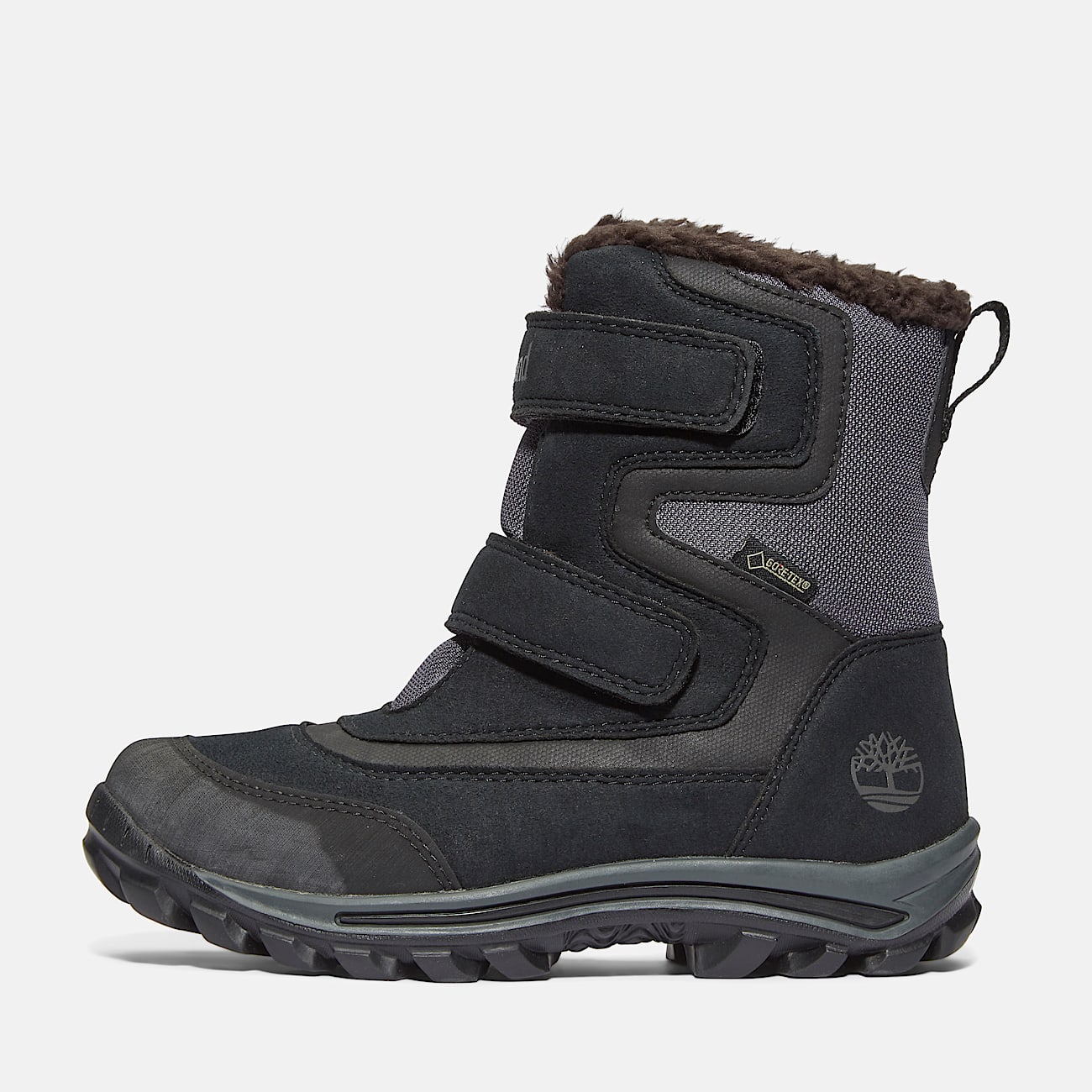 Bottine de neige mi-haute à scratch et membrane GORE-TEX Chillberg pour enfant en noir - 8