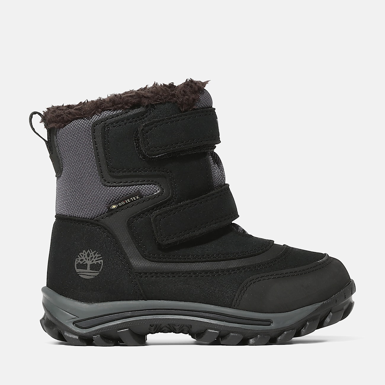 Botas de snowboard de media caña con  membrana de GORE-TEX y cierre de velcro Chillberg para niño (de 20 a 30) en negro - 1