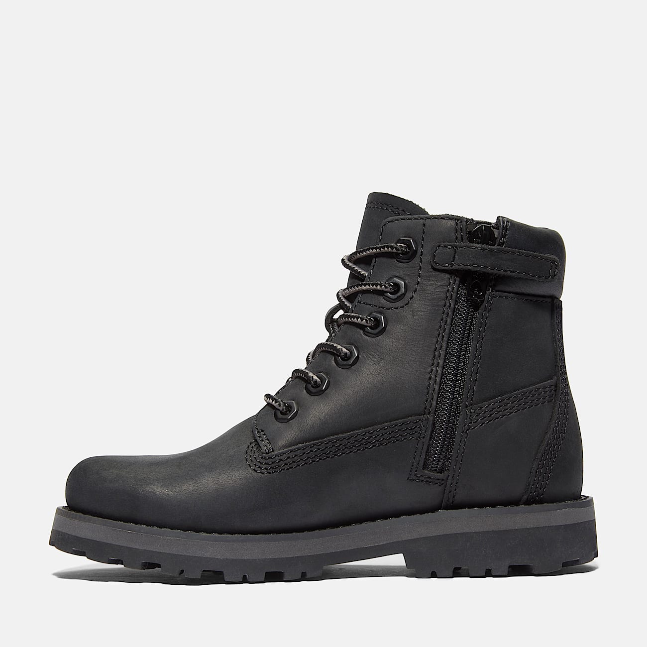 Courma Kid Lace-Up Boot for Youth in Black - 6