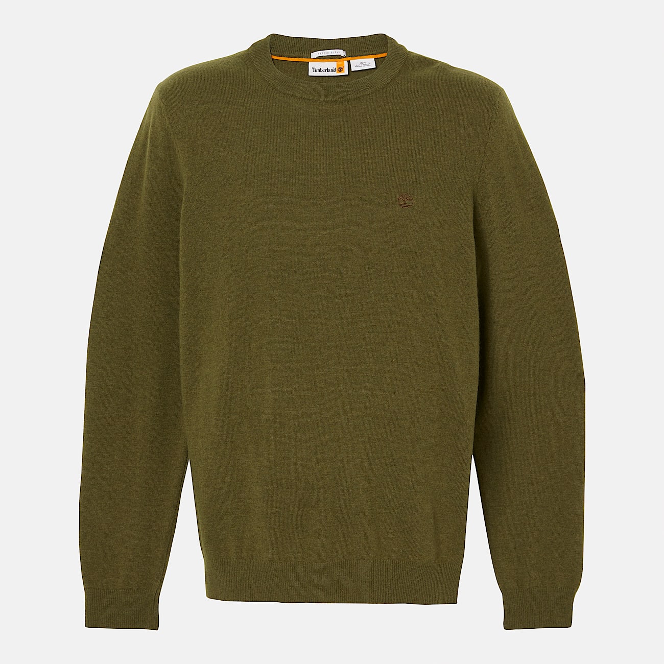 Pull à col rond en laine mérinos Cohas Brook pour homme en vert - 6