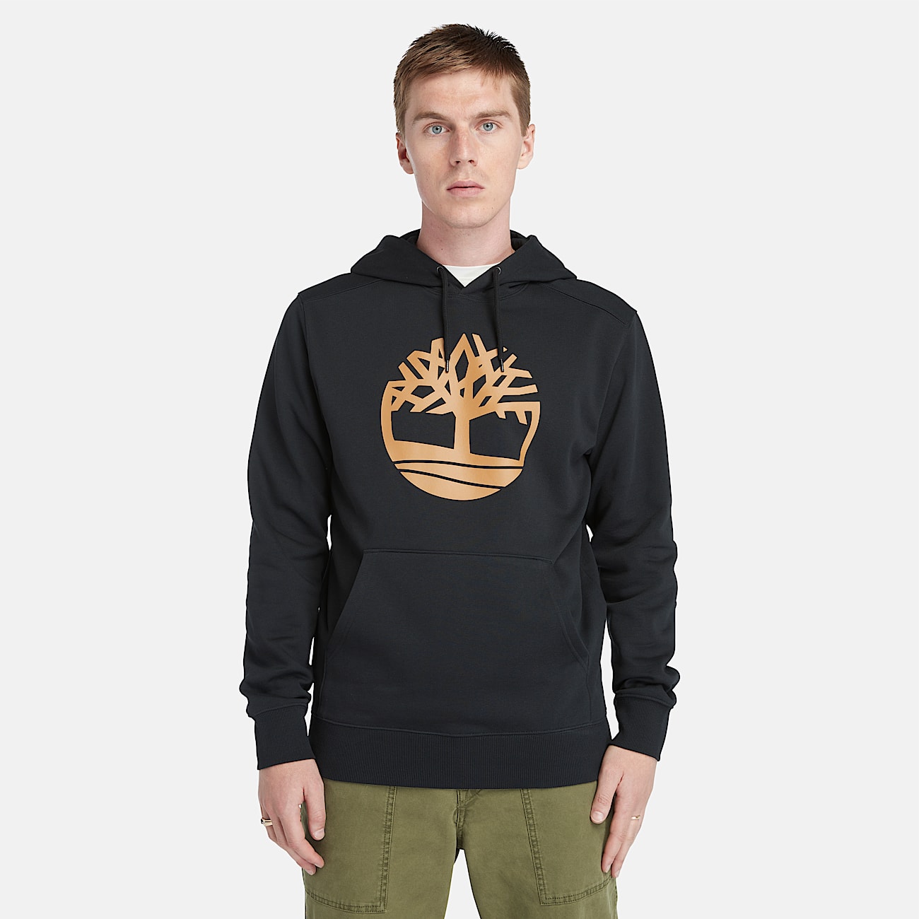 Kennebec River Tree Logo Hoodie for Men in Black