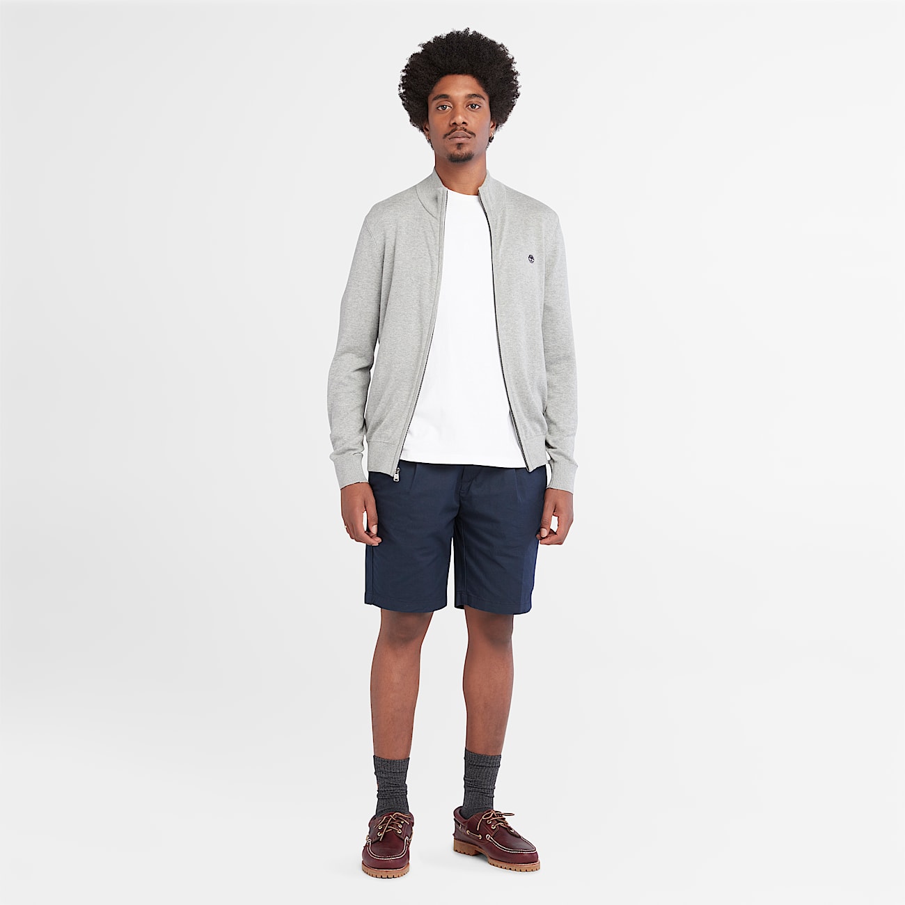 Williams River Pullover mit Viertelreißverschluss für Herren in Grau - 2