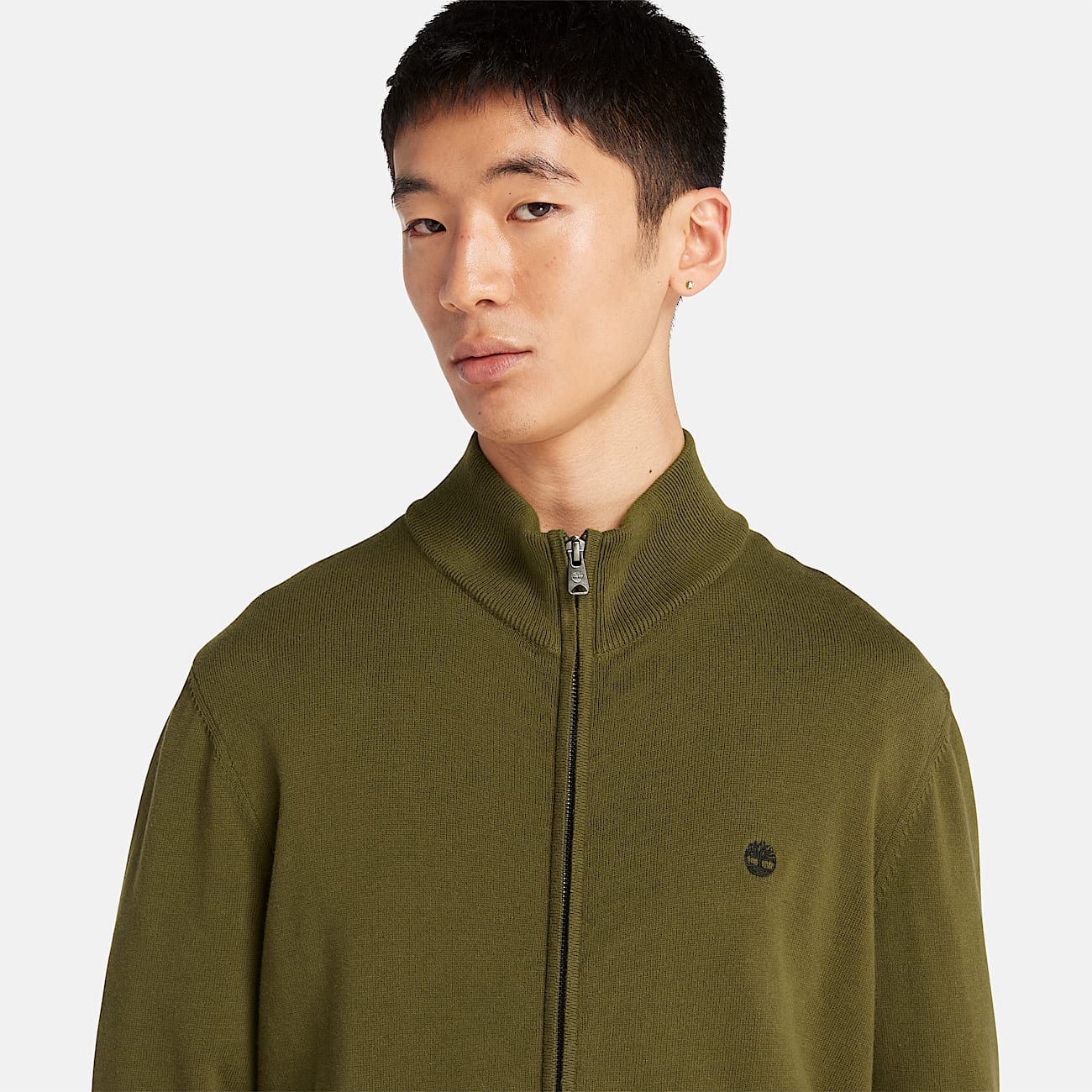 Williams River Reißverschluss-Pullover für Herren in Grün