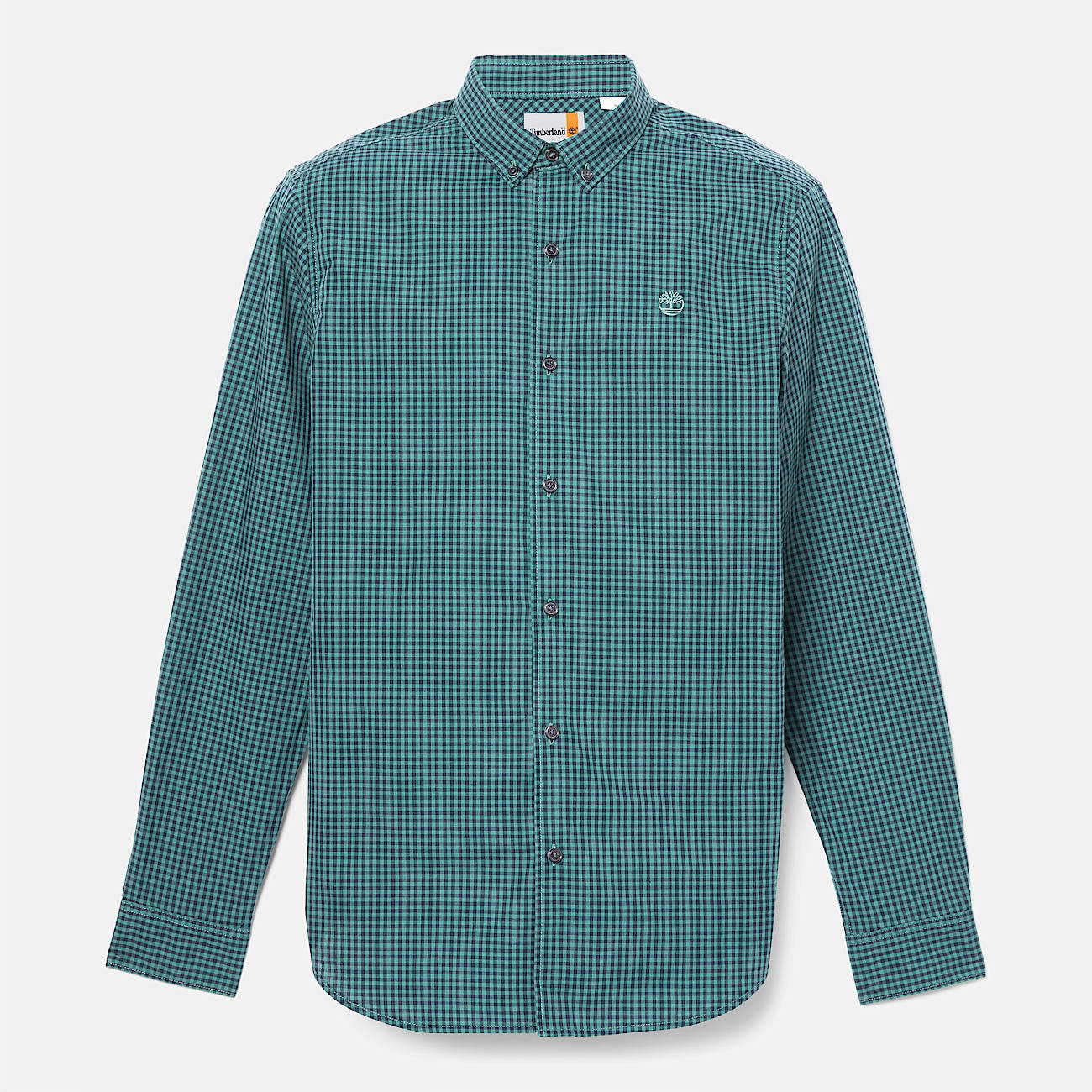 Camisa em Popelina em Microguingão para Homem em azul-petróleo - 5