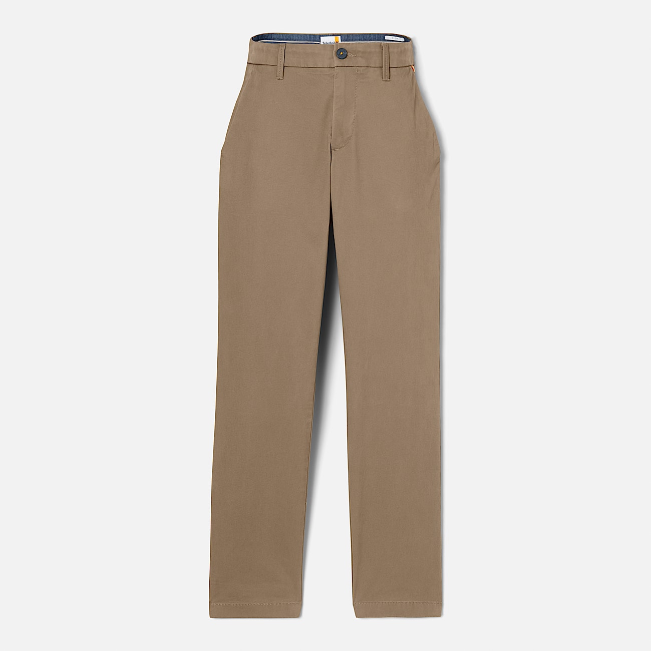 Pantaloni Chino in Twill Elasticizzato da Uomo in kaki