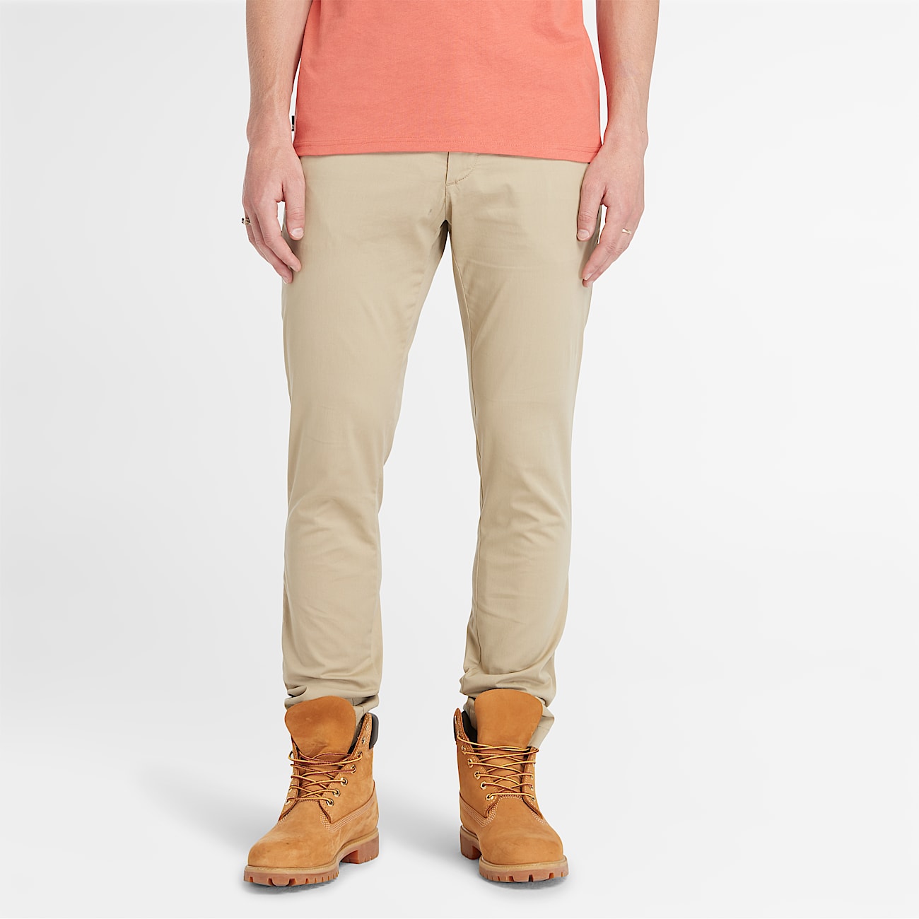 Pantalones chinos de sarga Claremont para hombre en beis - 1
