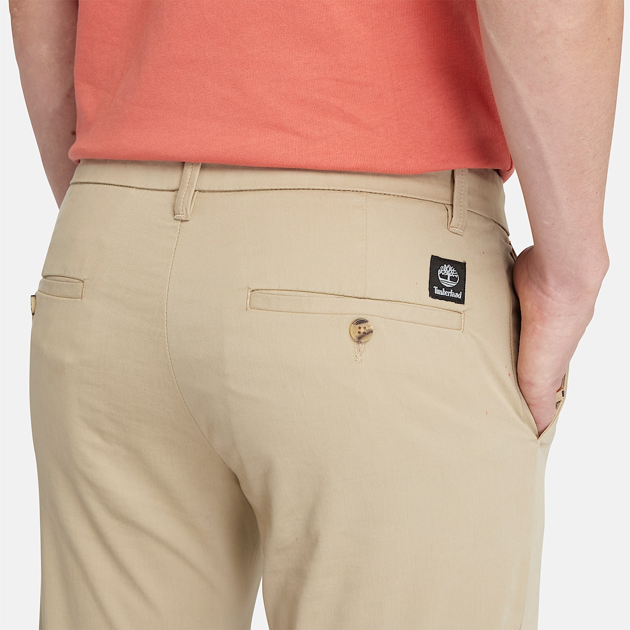 Pantalones chinos de sarga Claremont para hombre en beis - 3