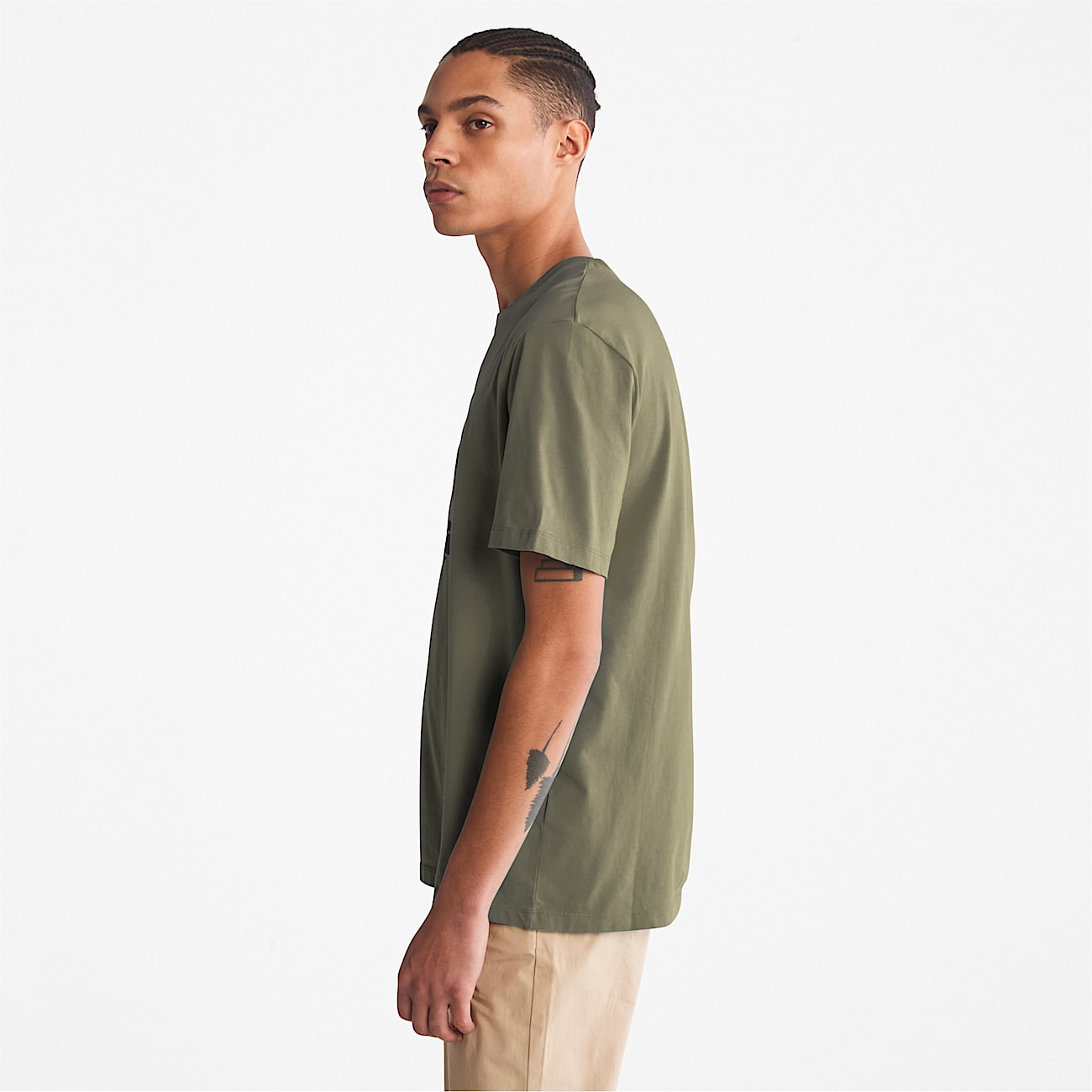 T-shirt à logo arbre Kennebec River pour homme en vert foncé - 4