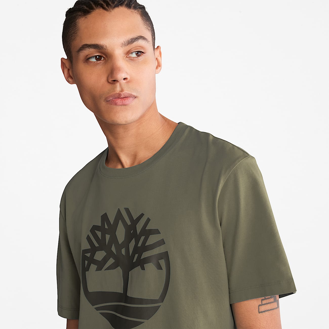 T-shirt à logo arbre Kennebec River pour homme en vert foncé - 5