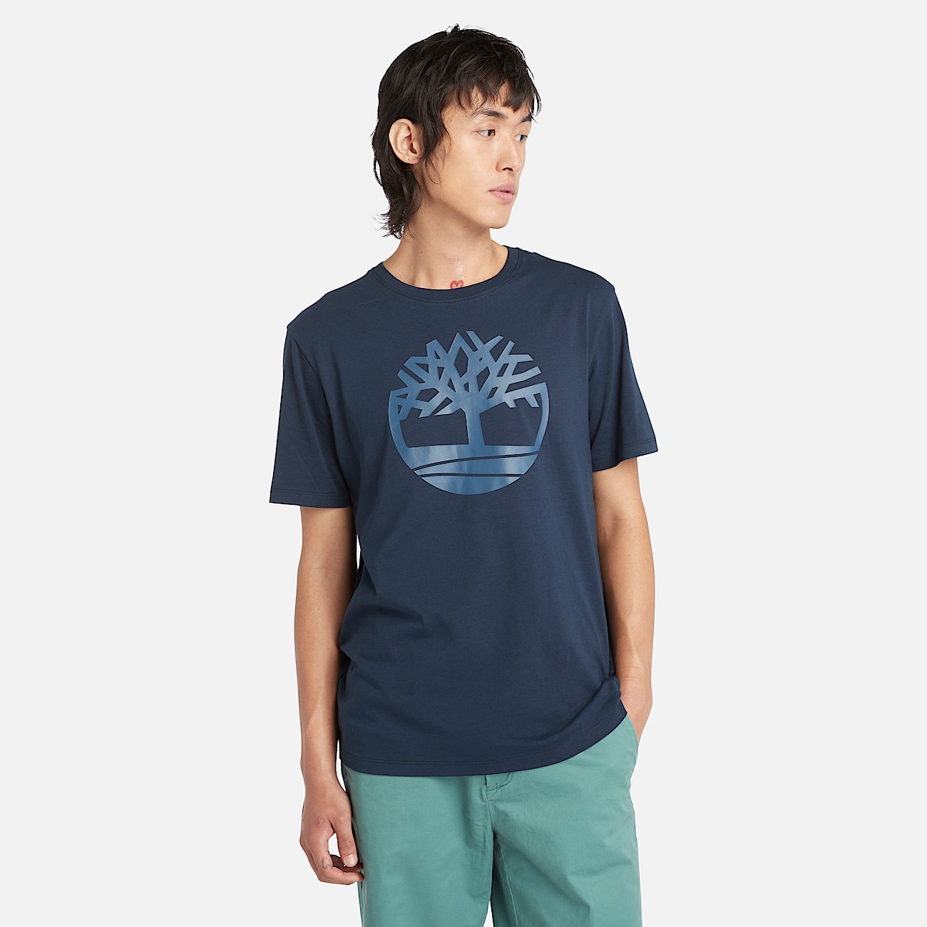 Kennebec River T-Shirt mit Baum-Logo für Herren in Dunkelblau - 1