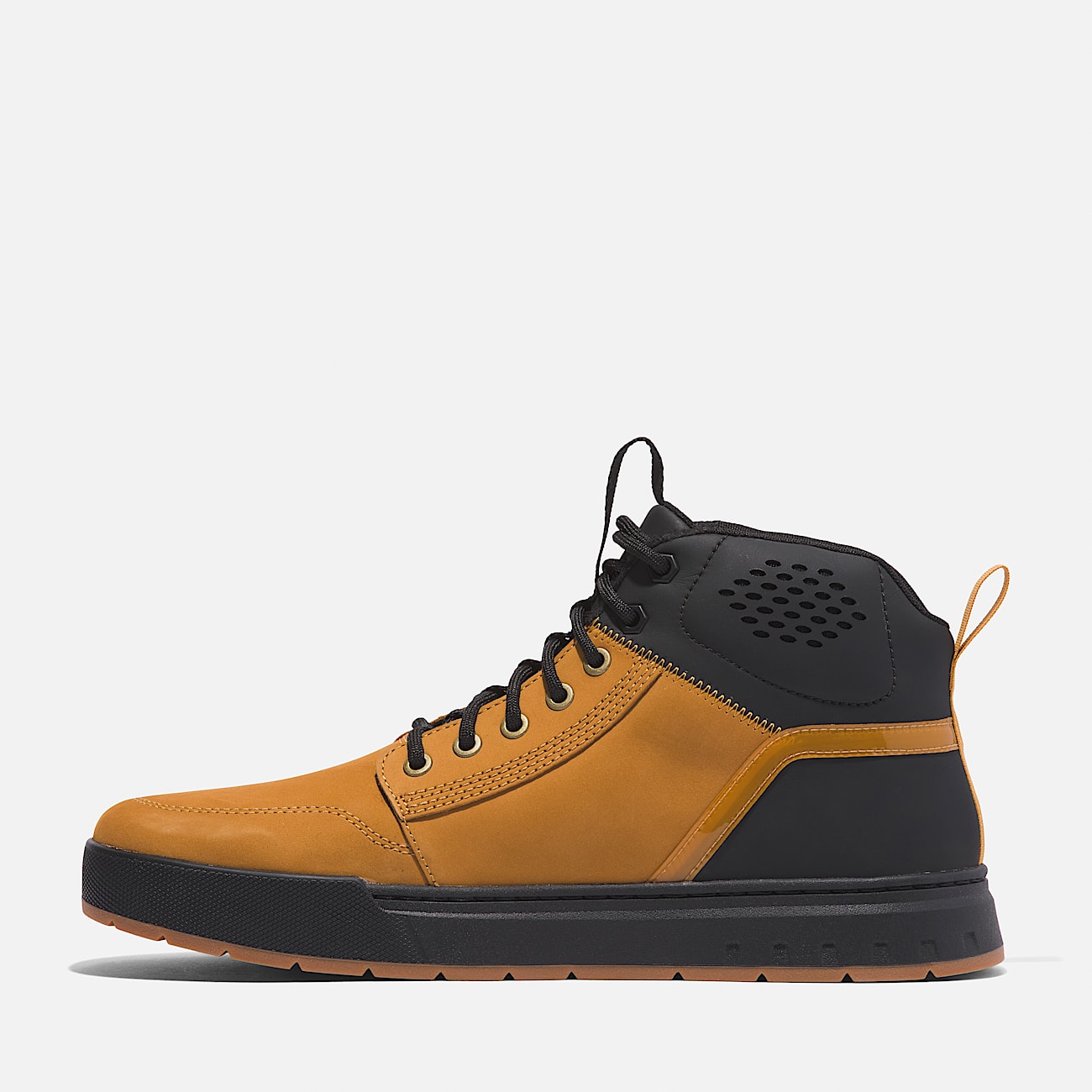Maple Grove Mid Lace-Up Trainer for Men in Black & Yellow - 6