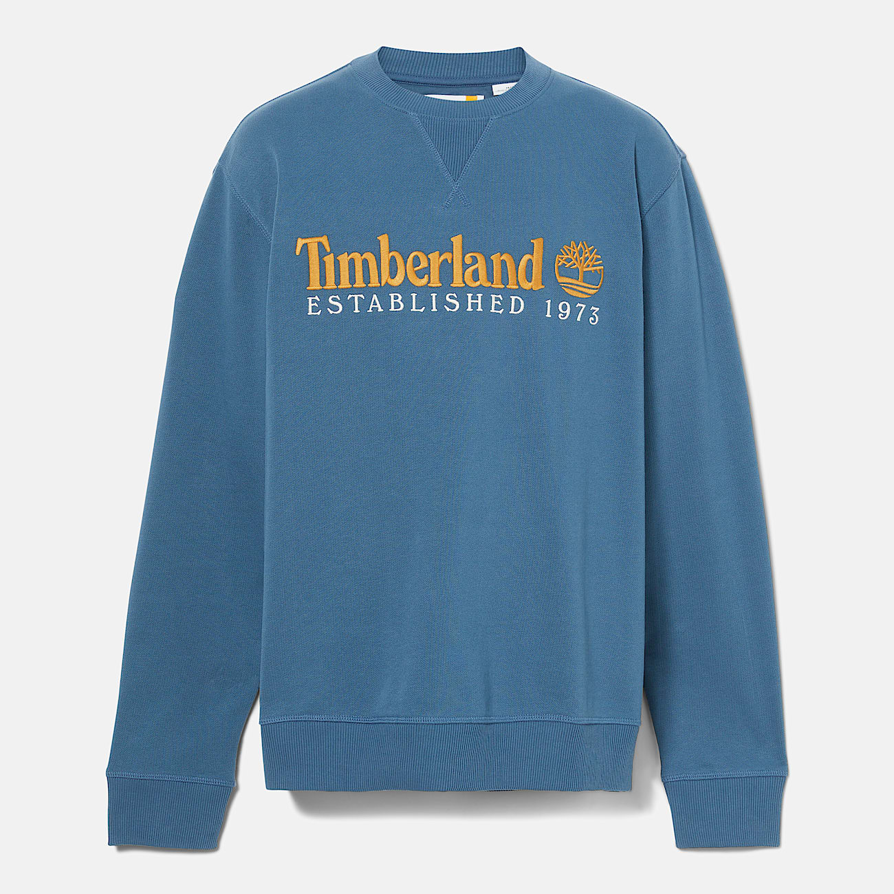 Established 1973 Embroidered Logo Crewneck Sweatshirt for Men in Dark Blue - 5