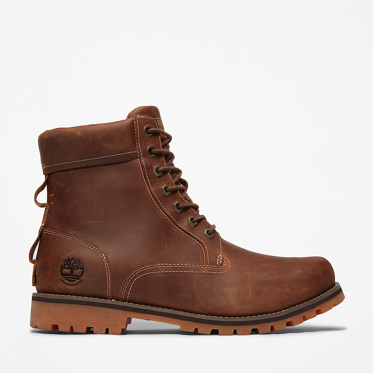Rugged Waterproof Boot for Men in Light Brown - 1