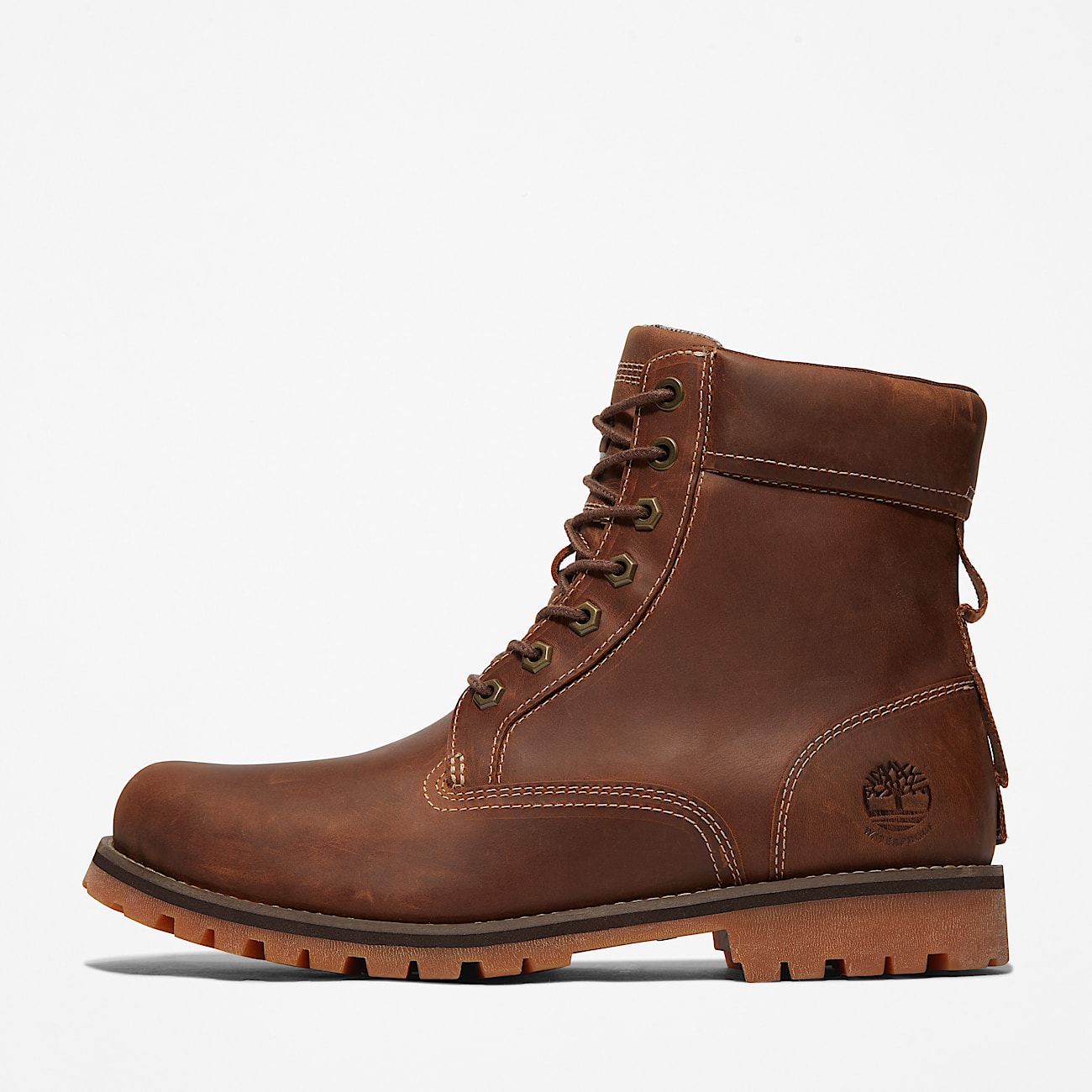 Rugged Waterproof Boot for Men in Light Brown - 8
