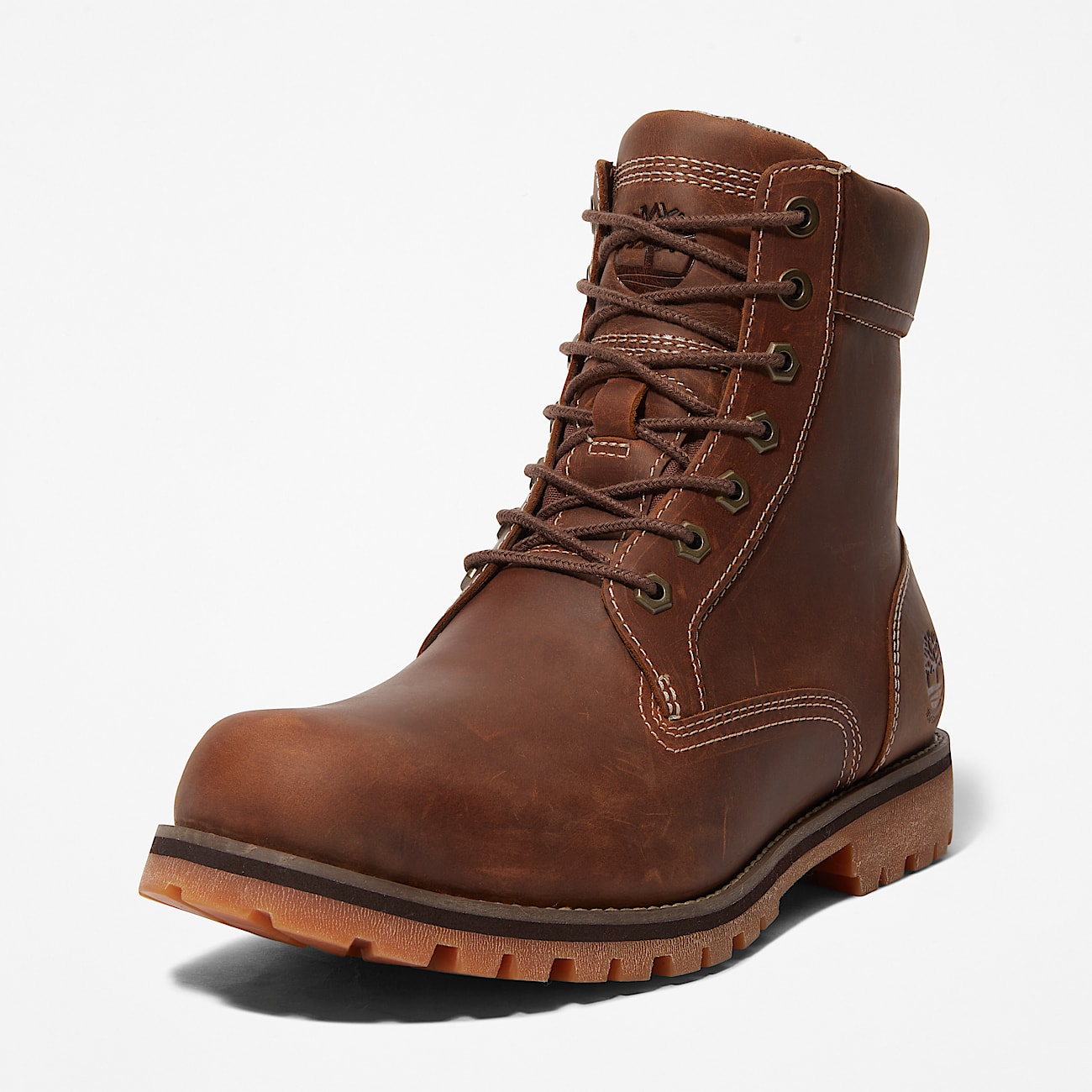 Rugged Waterproof Boot for Men in Light Brown - 9
