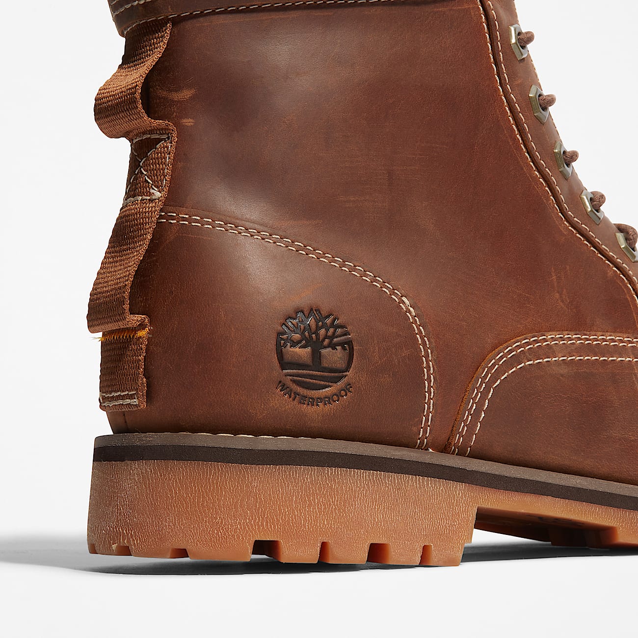 Rugged Waterproof Boot for Men in Light Brown - 7