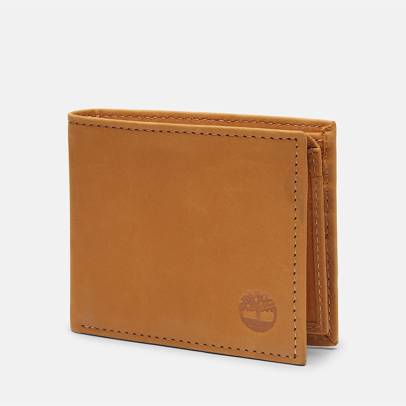 Passcase Brieftasche aus geprägtem Nubukleder für Herren in Gelb