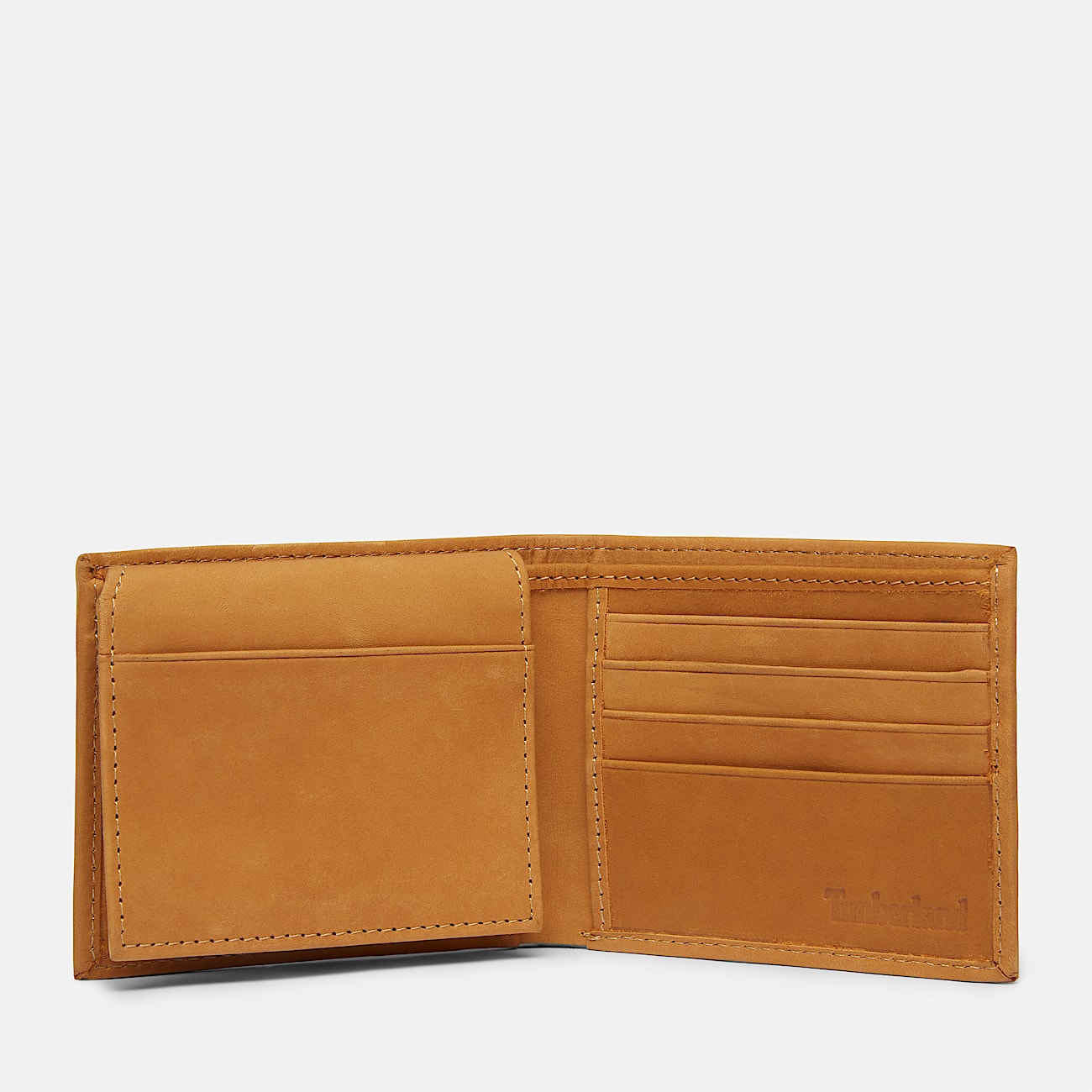 Passcase Brieftasche aus geprägtem Nubukleder für Herren in Gelb