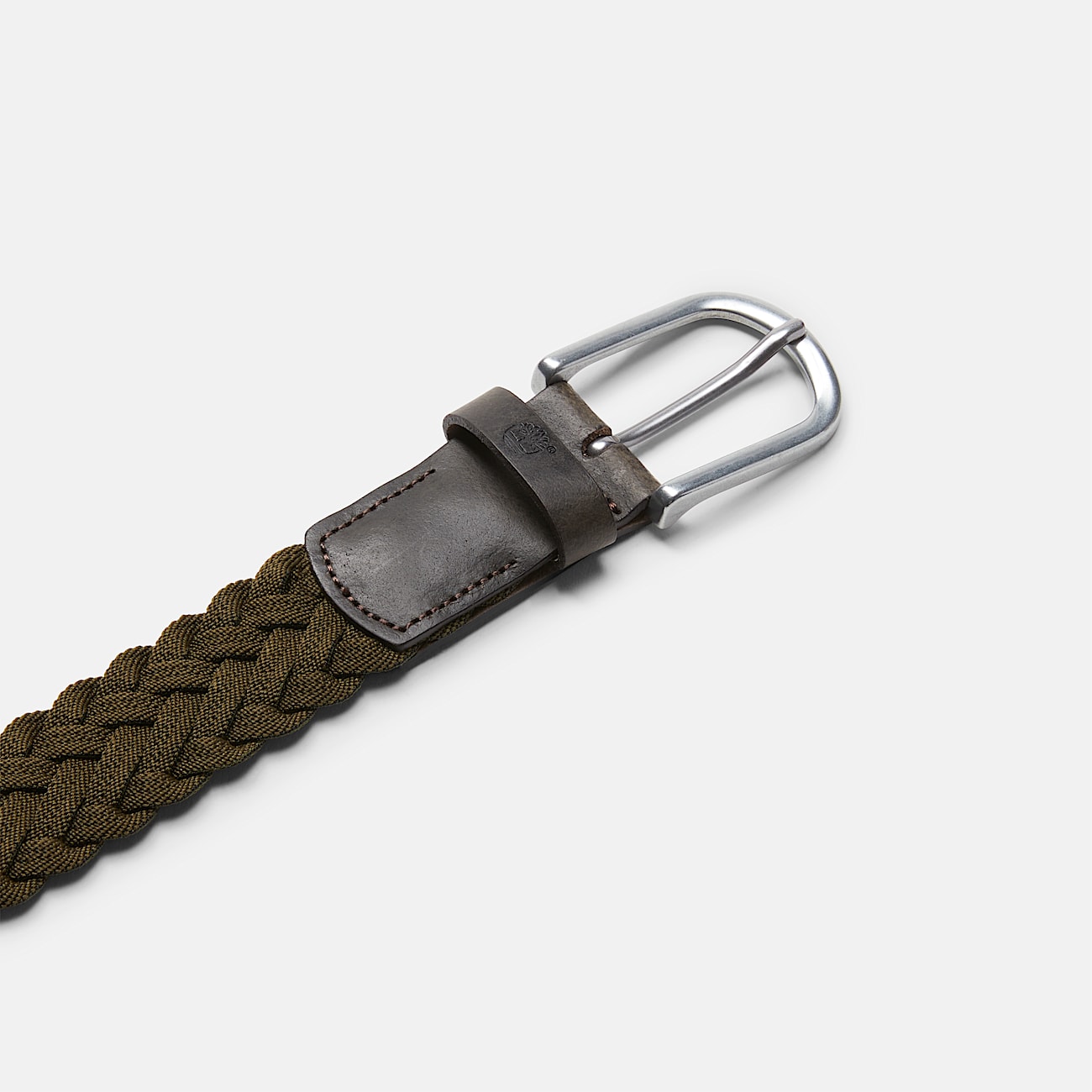 35 mm Flechtgürtel mit Lederdetails für Herren in Grün - 2