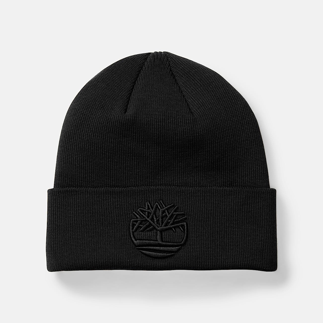 Tonal Embroidery Beanie for All Gender in Black