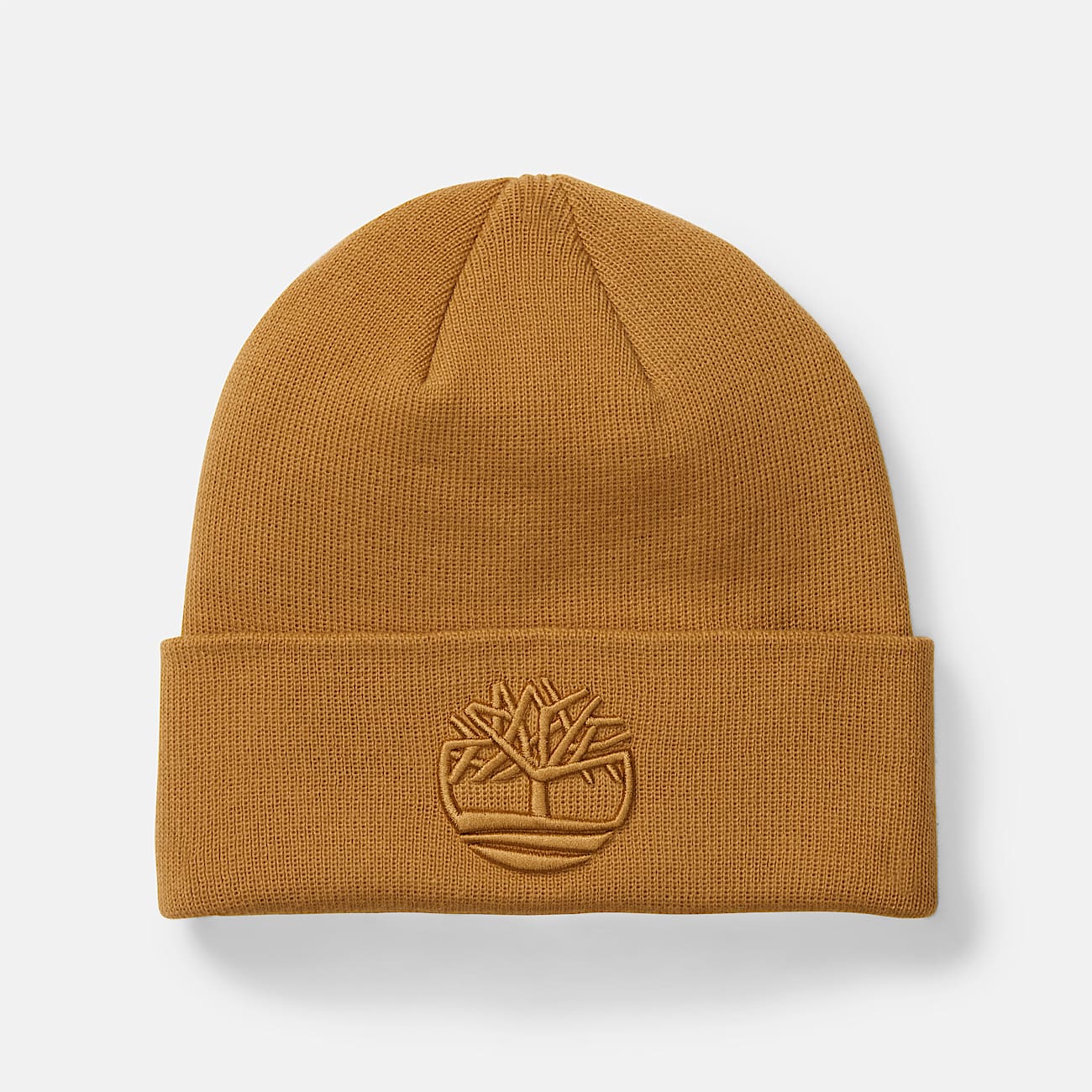 Tonal 3D Embroidery Beanie for Men in Yellow