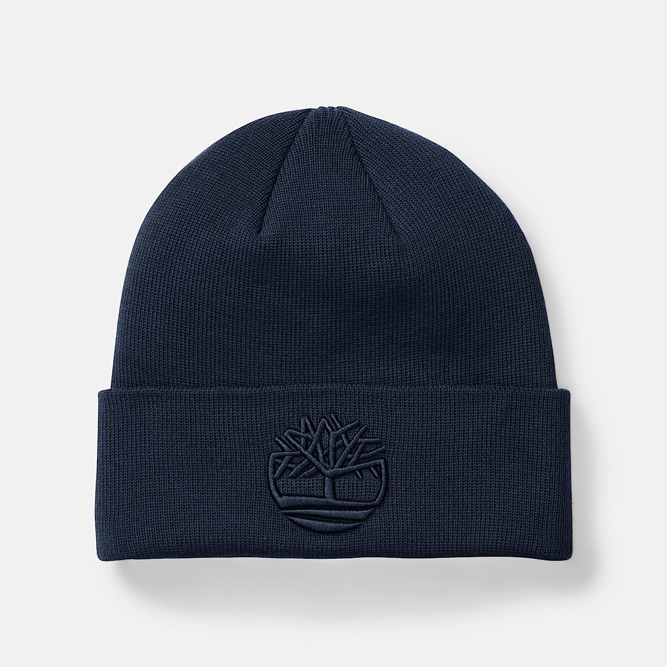 Tonal Embroidery Beanie for Men in Dark Blue