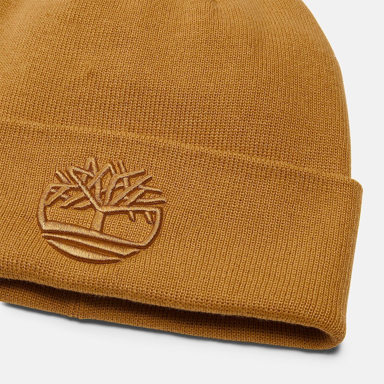 Tonal 3D Embroidery Beanie for Men in Yellow